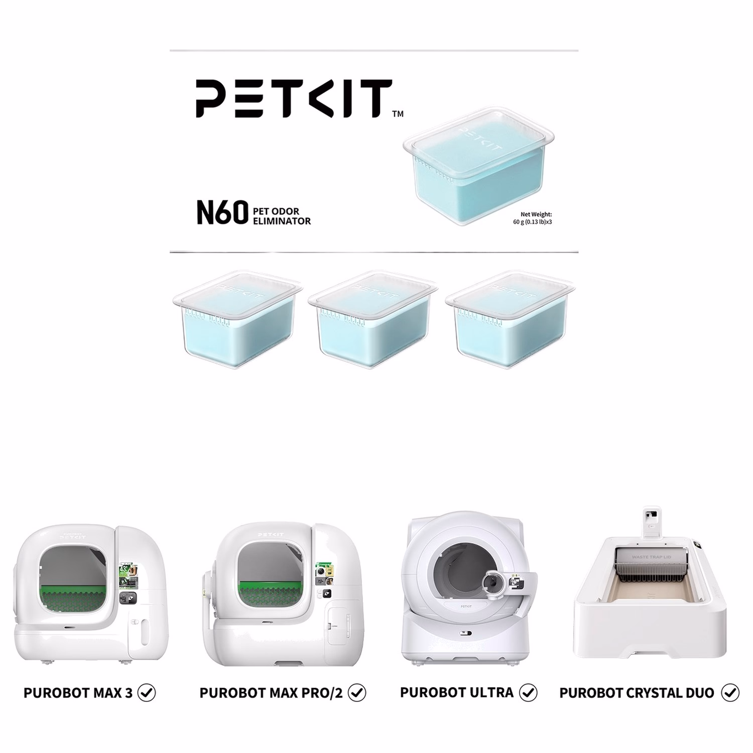 PETKIT Pet Odor Eliminator N60 for PUROBOT (3pcs)