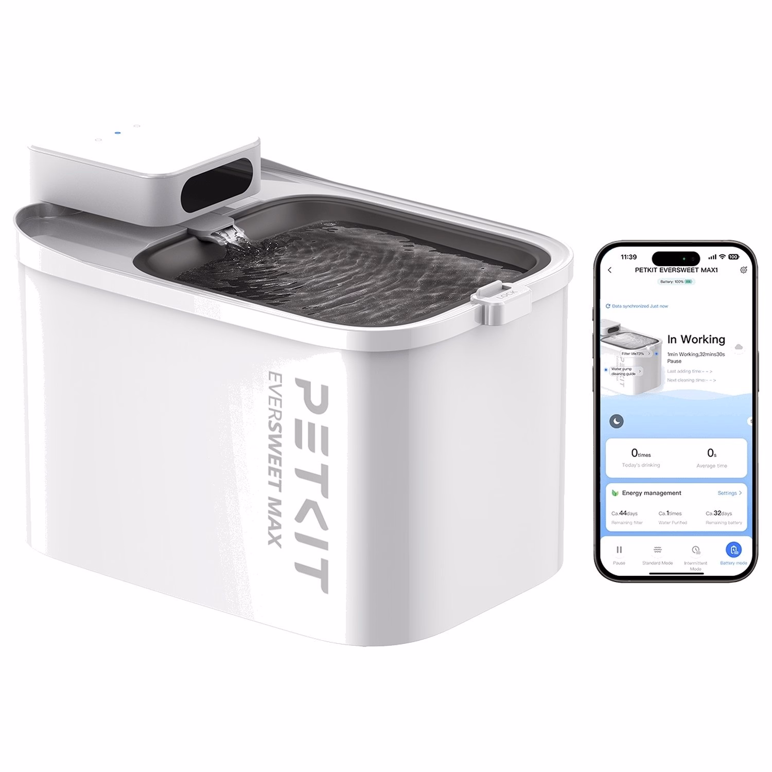 PETKIT Water Fountain - Eversweet Max - Wireless Mode & 3L