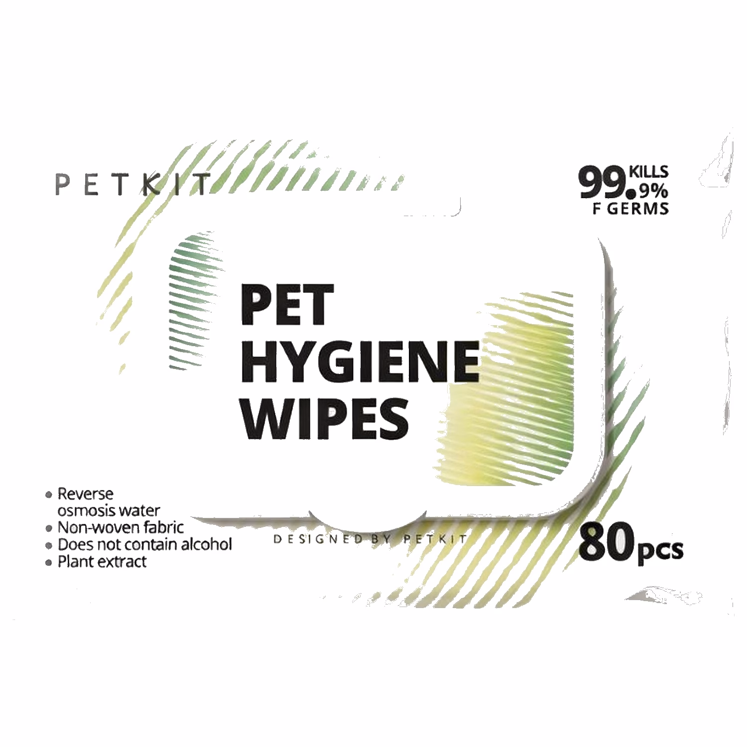 PETKIT 99.9%殺菌寵物全身濕紙巾 80片裝