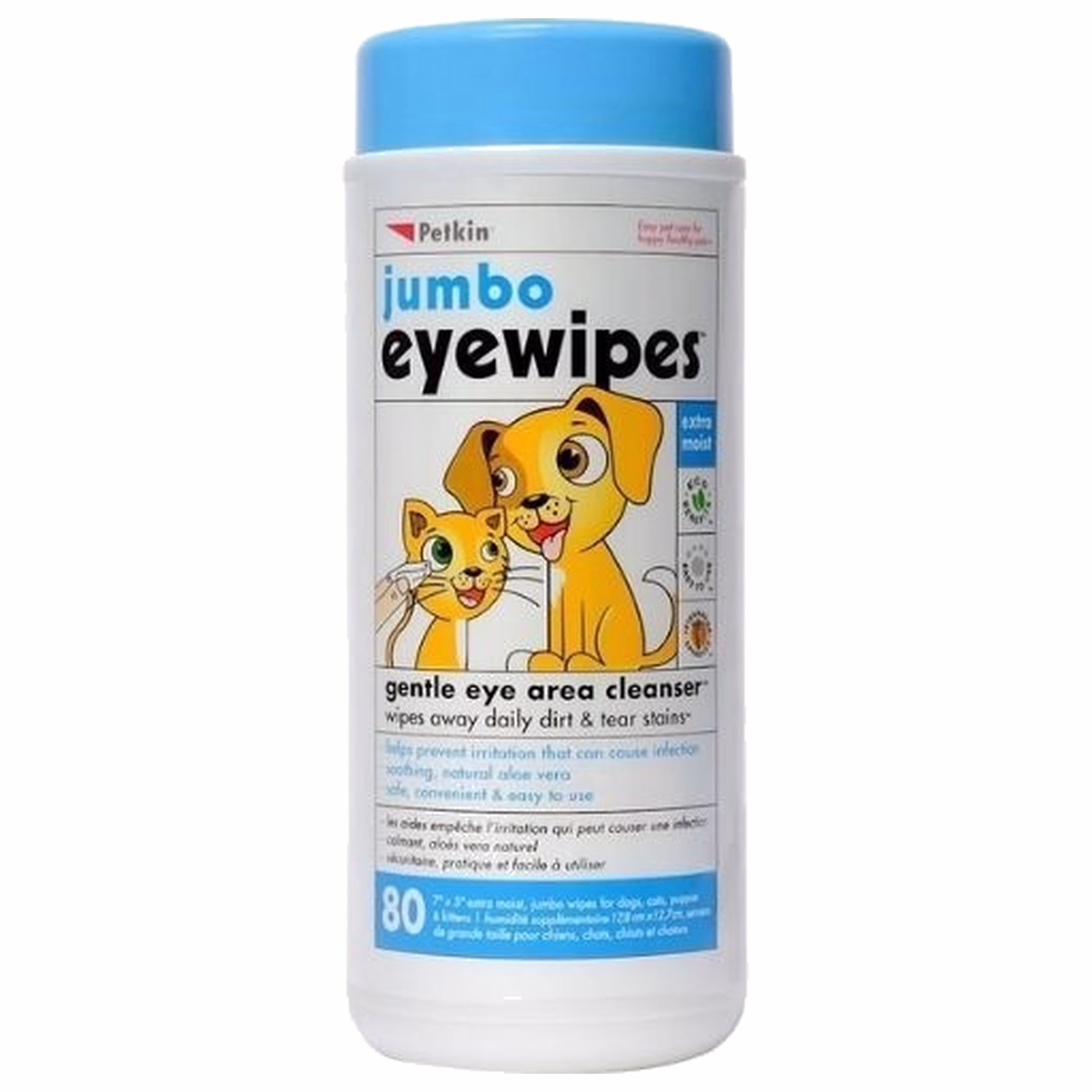 Petkin Jumbo Eye Wipes 80pcs
