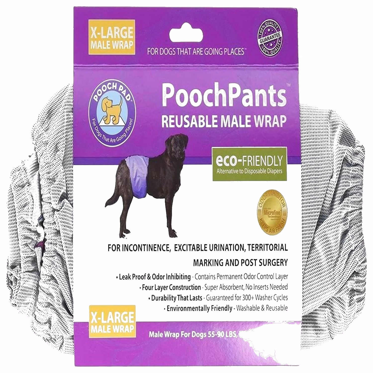 PoochPad 美國狗墊 - 可重複使用狗仔仔尿布褲 (加大碼)