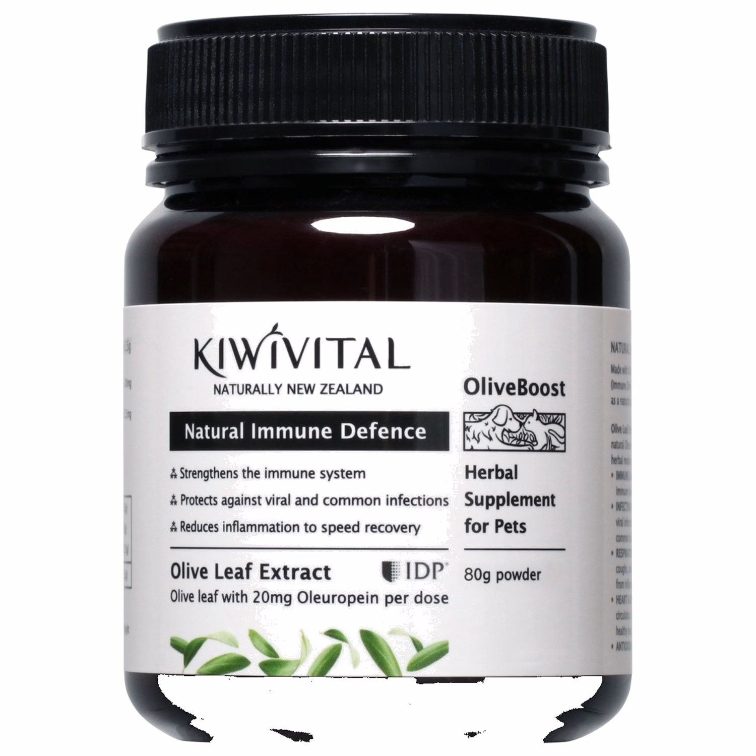 Kiwivital - 寵物專用橄欖葉草療配方 80g - EXP 15-11-2026