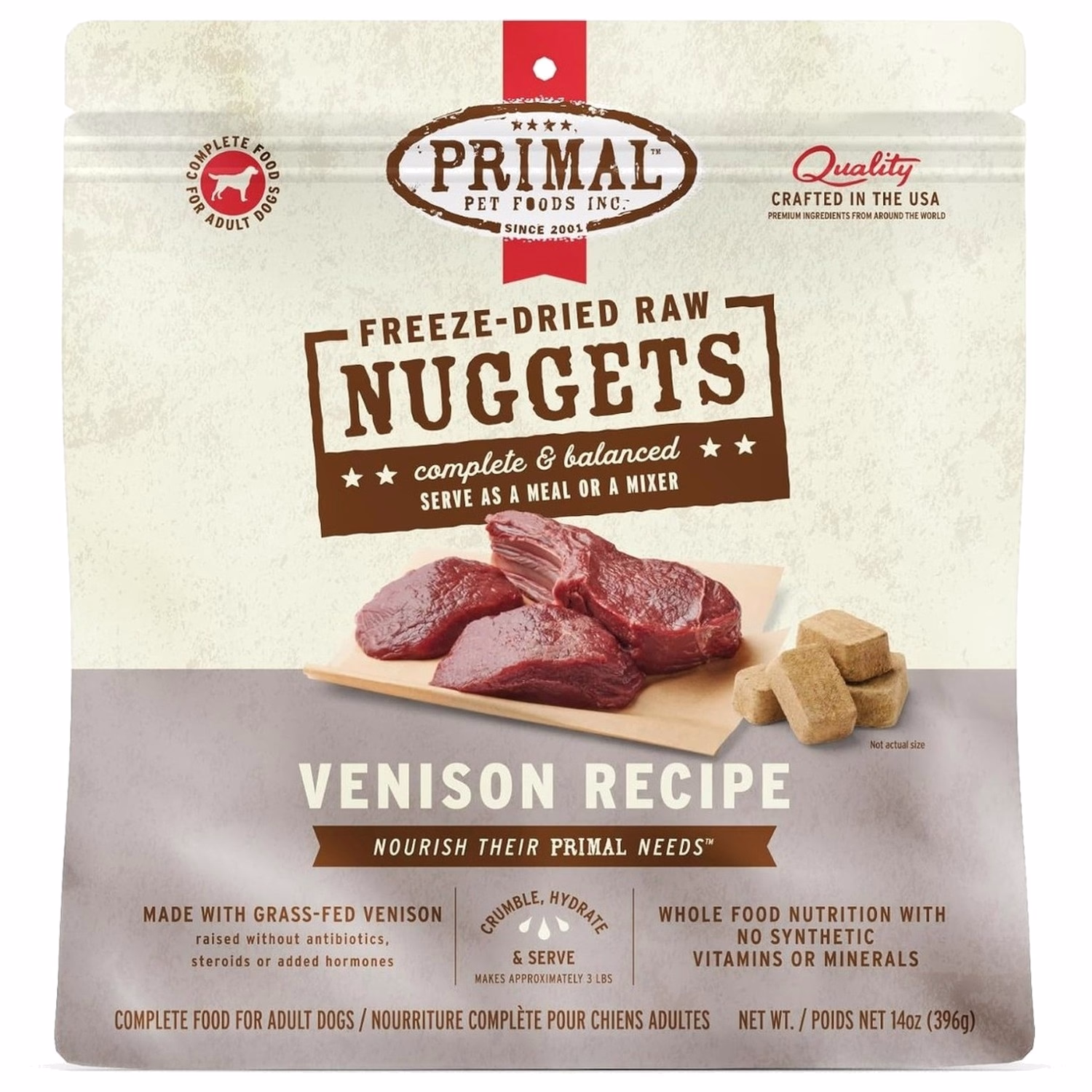 Primal Raw Freeze-Dried - Canine Venison 14oz