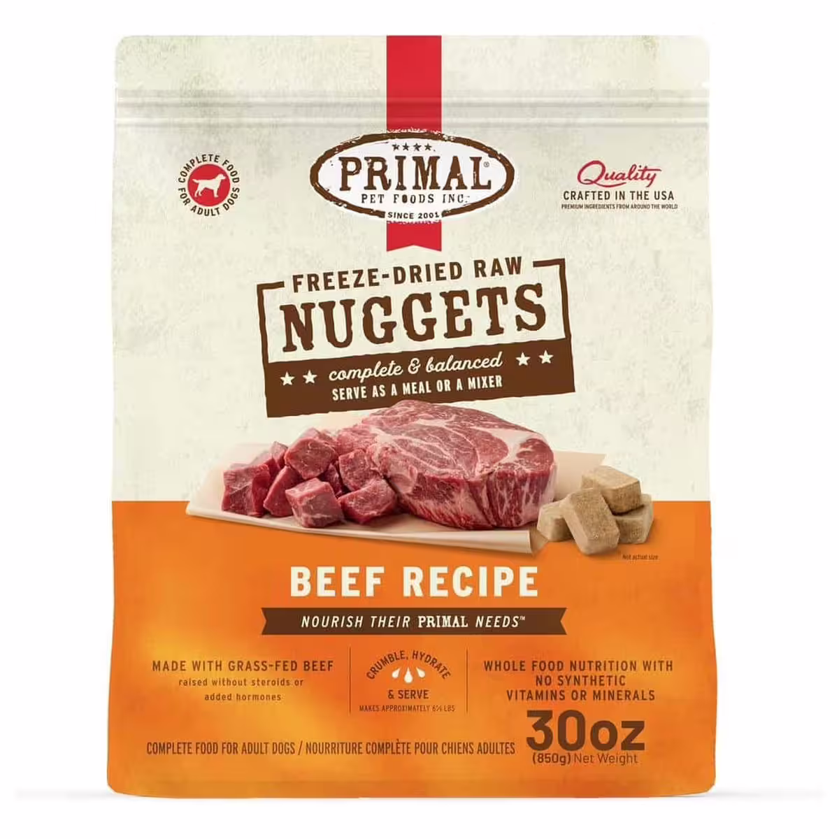 Primal 脫水凍乾牛肉狗糧配方 30oz
