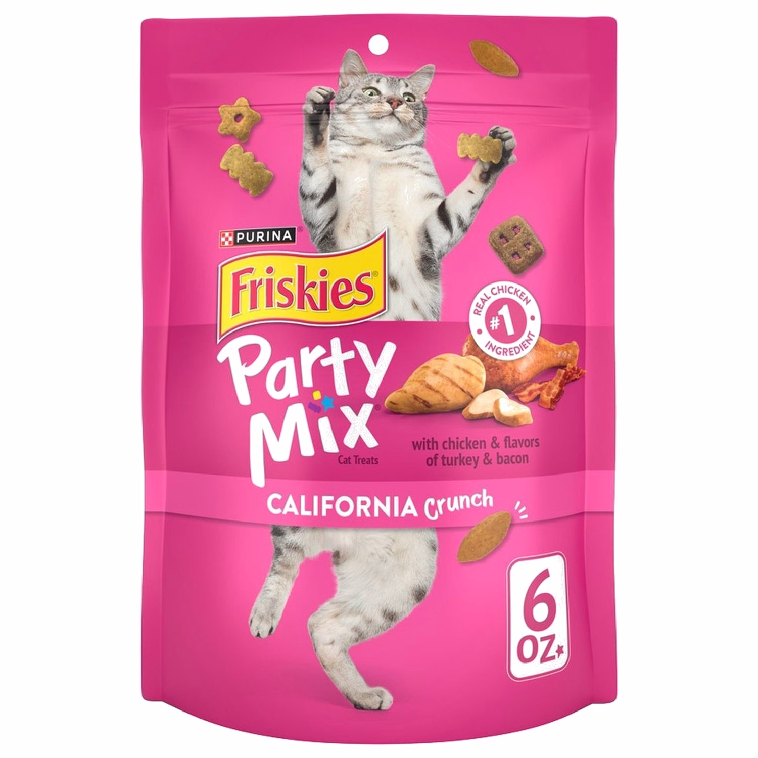 Purina Friskies Cat Treat - Party Mix California Crunch 6oz