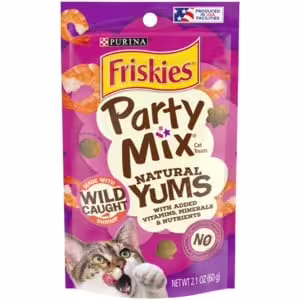 Purina Friskies Cat Treat - Party Mix Natural Yums with Real Shrimp 2.1oz