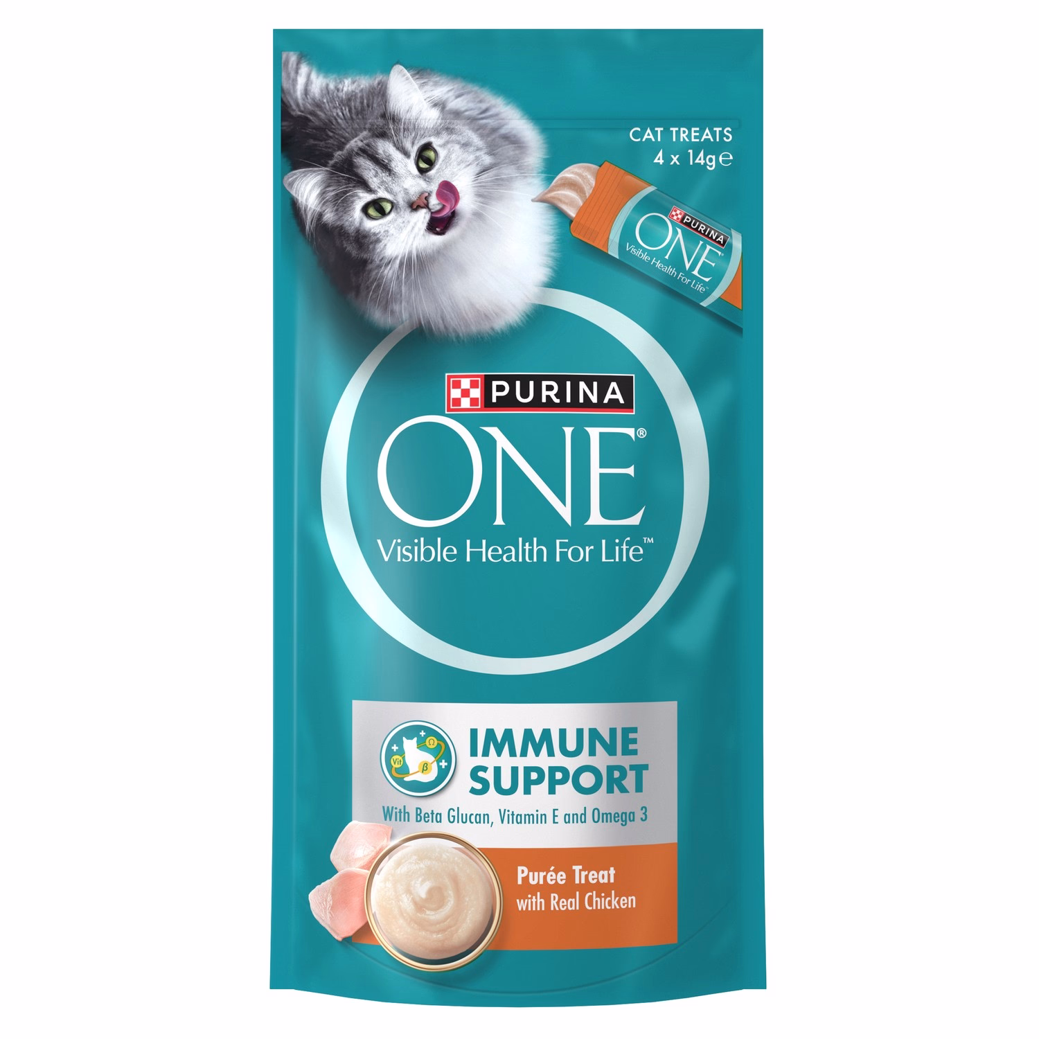 Purina ONE Cat Treat - DualDefense Immune Support - Chicken 56g