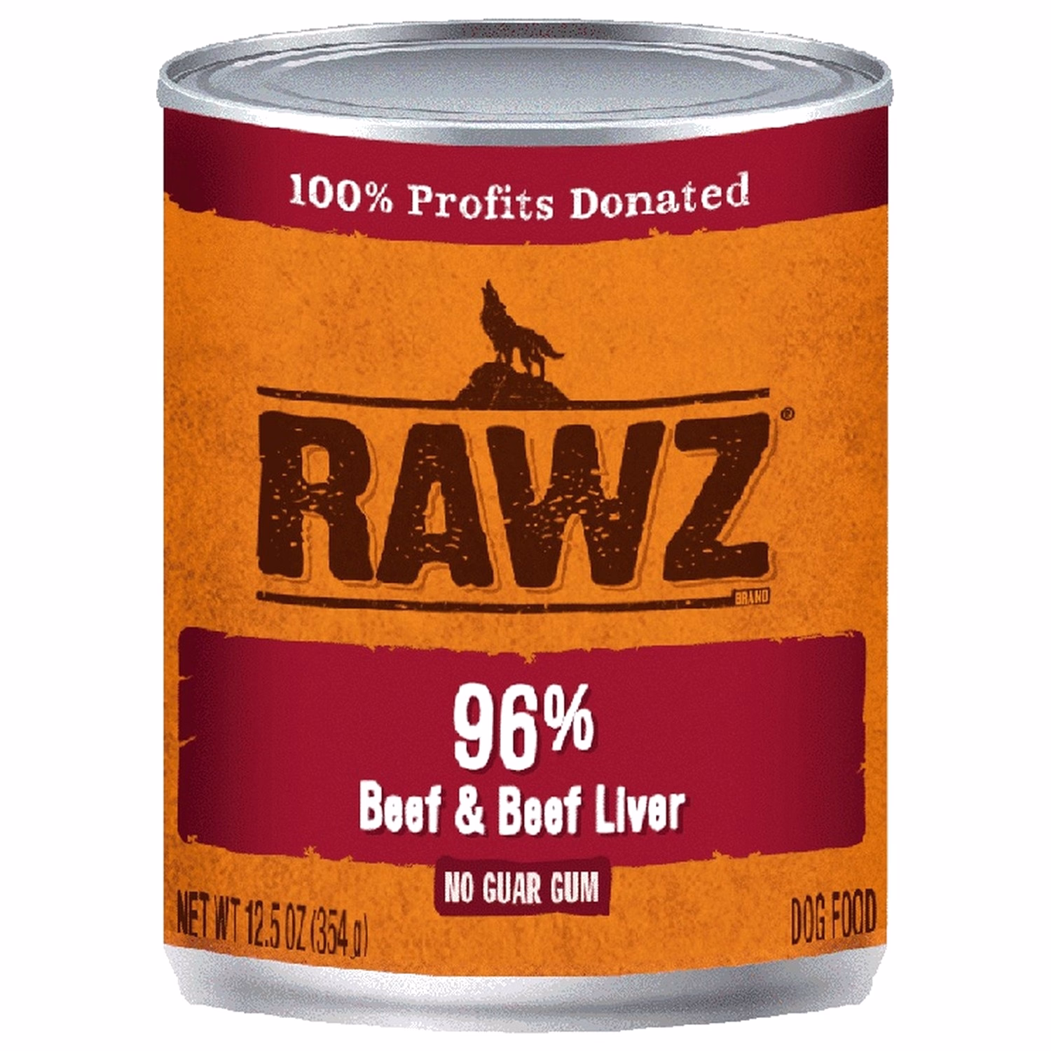 Rawz Dog Canned Food - 96% Beef & Beef Liver 354g