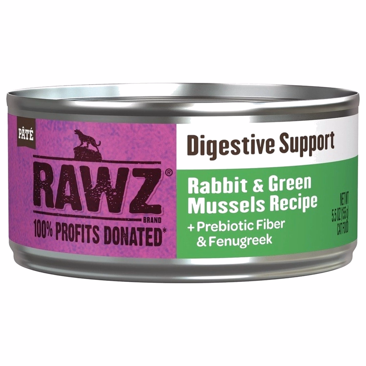 Rawz 全貓罐頭 - 消化系統保健 - 兔肉&綠唇貽貝 155g