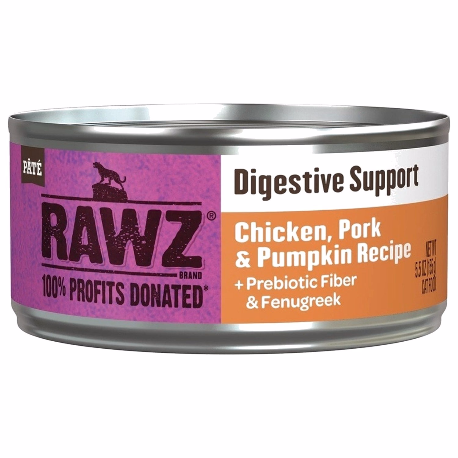 Rawz Cat Can - Digestive Support - Chicken & Pork & Pumpkin 155g - EXP 14-10-2026