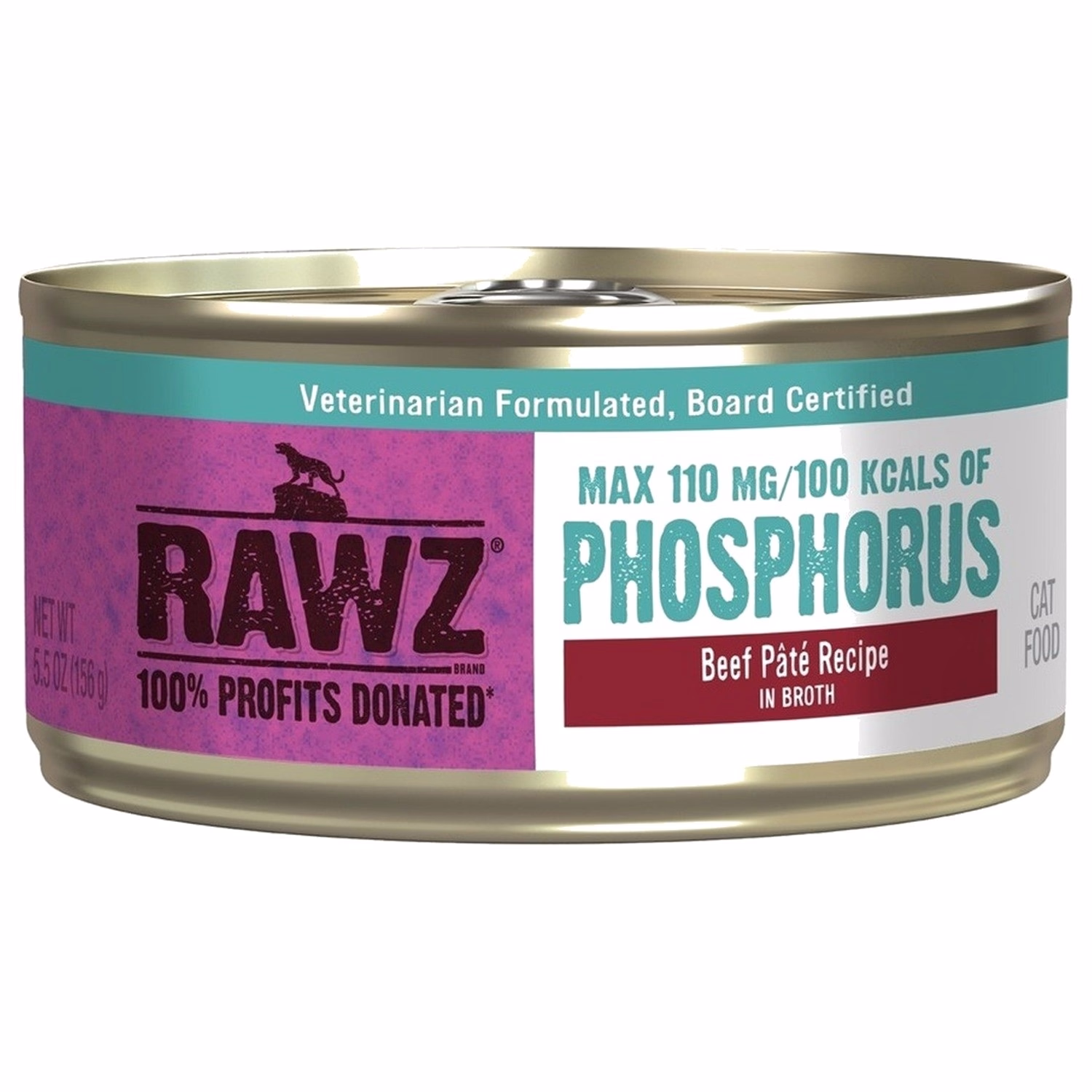 Rawz 全貓罐頭 - 低磷 - 牛肉醬營養補充罐 156g