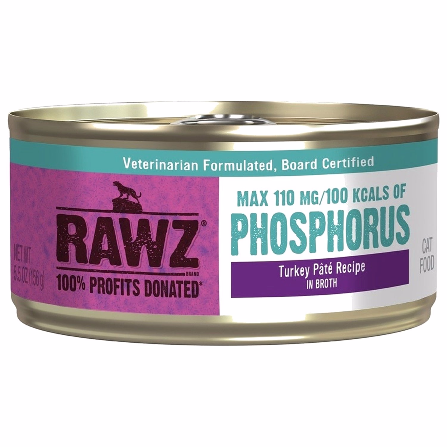 Rawz Cat Canned Food - Low Phosphorus - Turkey 156g