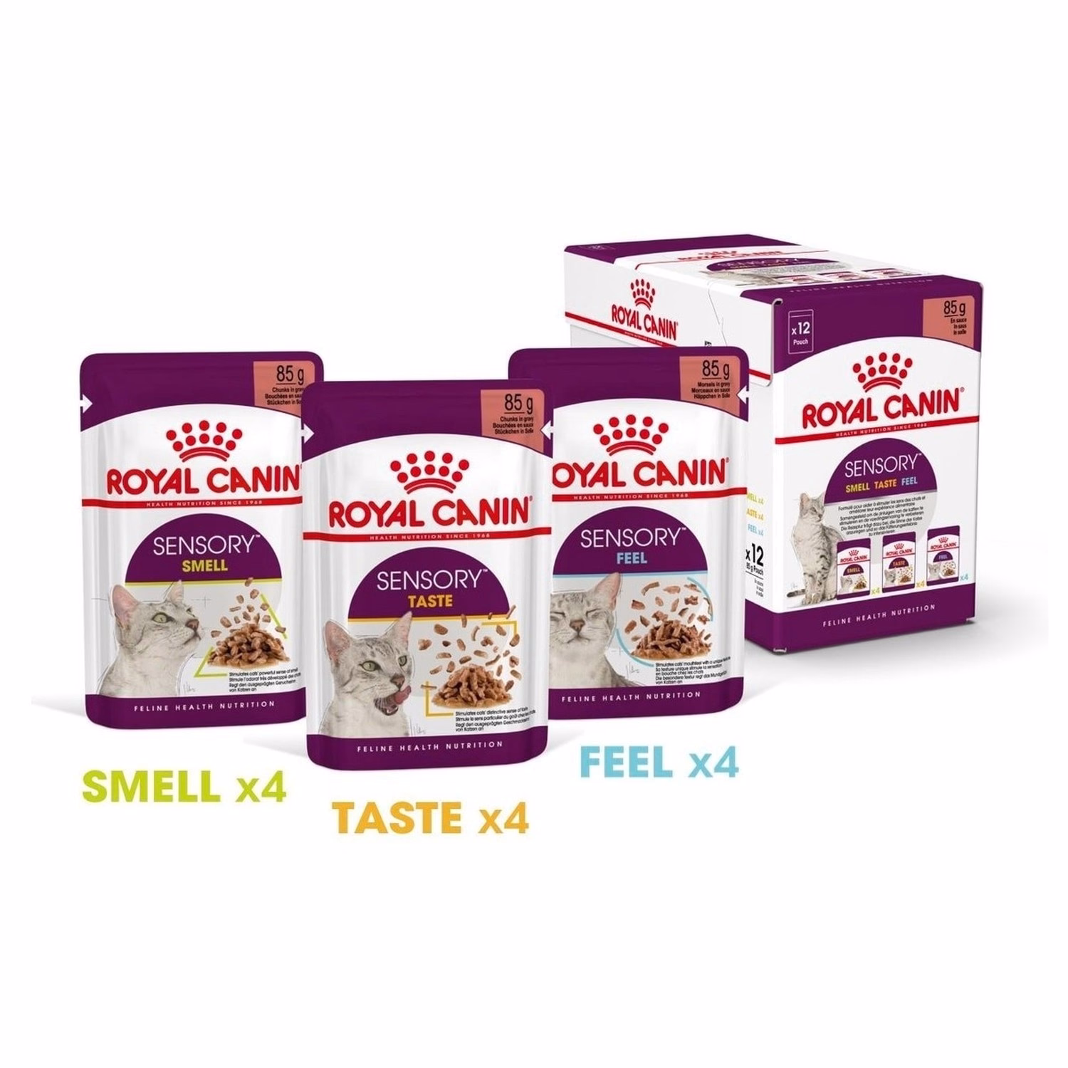 Royal Canin Cat Pouch - Sensory Multi-Pack (Gravy) 85g x12