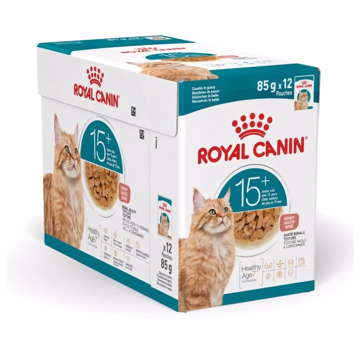 Royal Canin 法國皇家老貓濕糧 - 老年貓15+營養主食濕糧 (肉汁) 85g x 12包