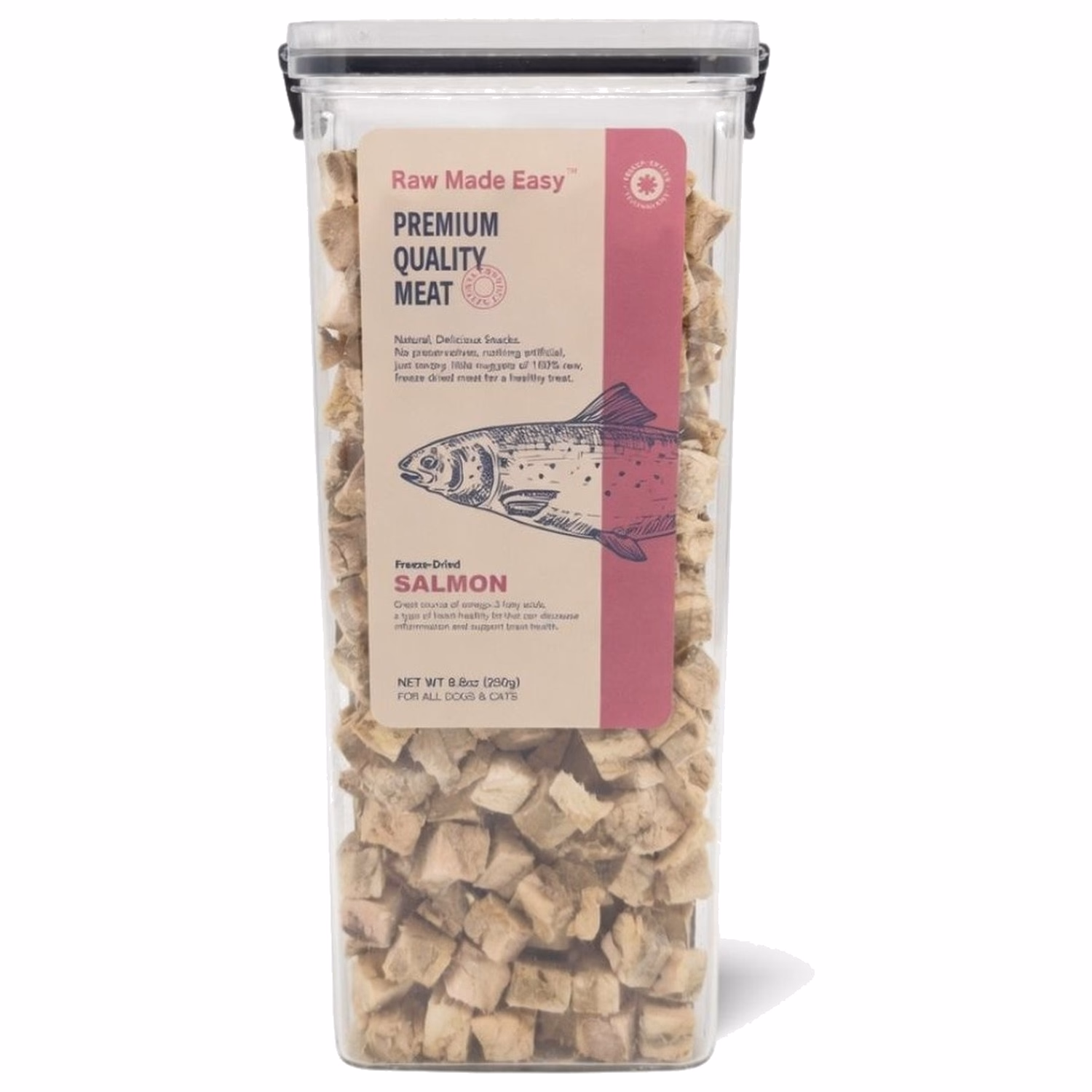 Raw Made Easy 貓狗小食 - 凍乾三文魚小方塊 250g