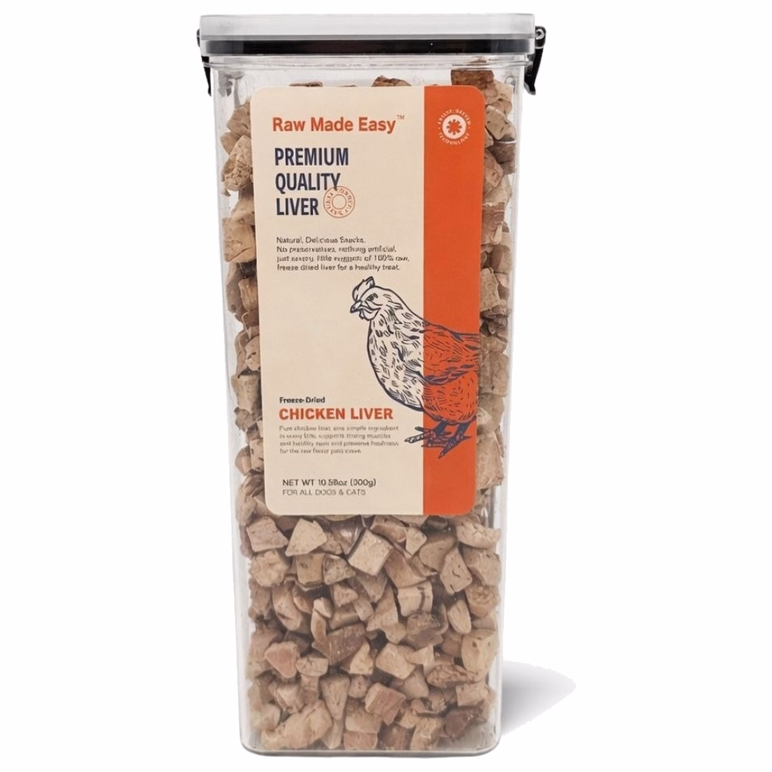 Raw Made Easy Cat & Dog Treat - Freeze-Dried Chicken Liver Cubes 300g