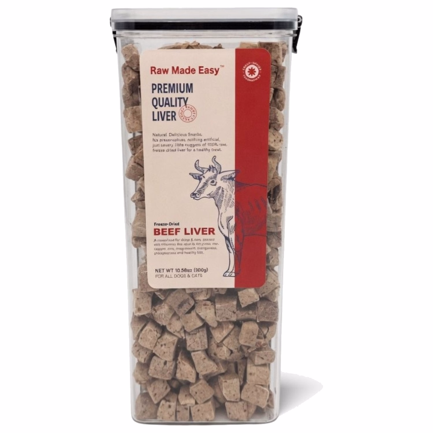 Raw Made Easy Cat & Dog Treat - Freeze-Dried Beef Liver Cubes 300g