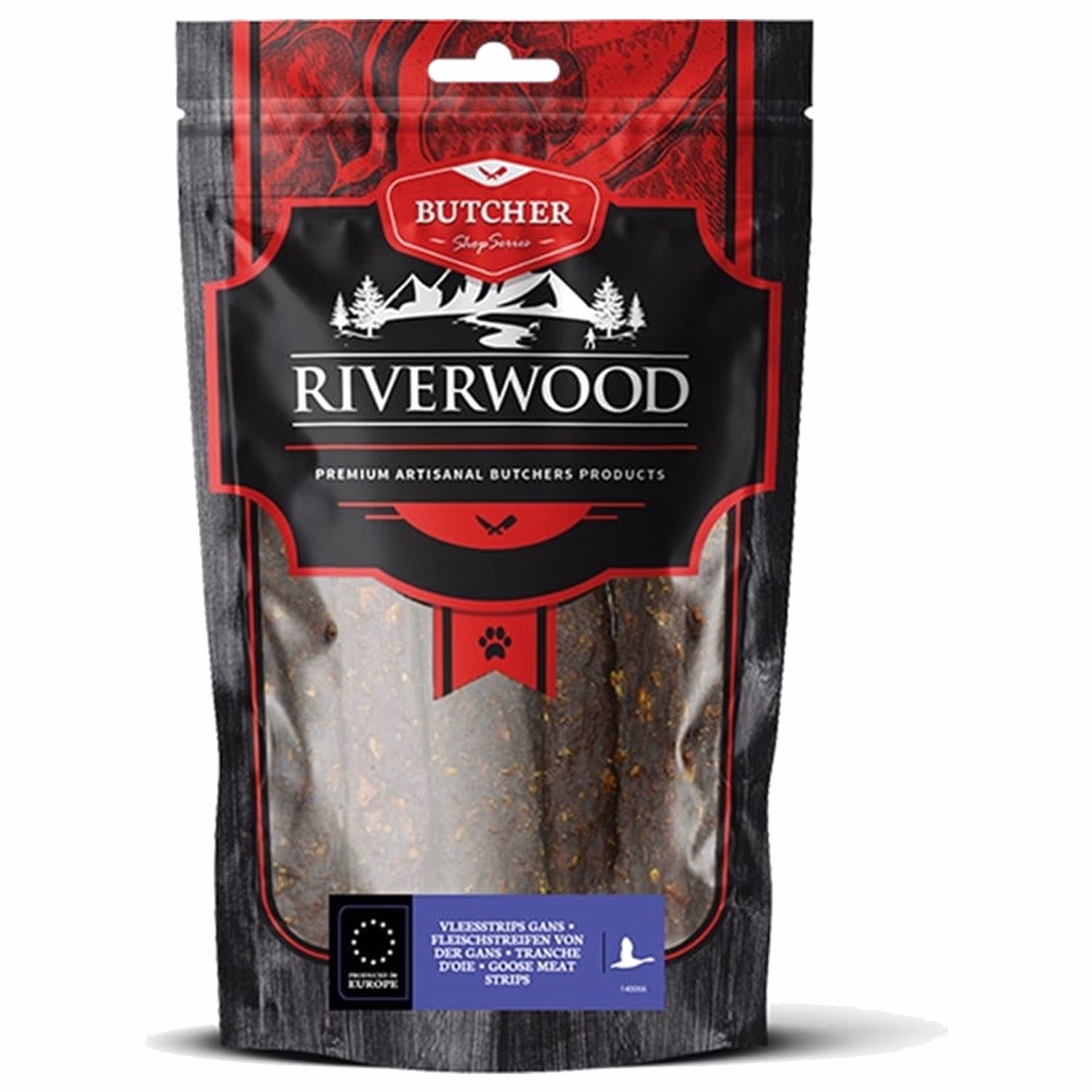 Riverwood Dog Treat - Air Dried Goose Strips 150g