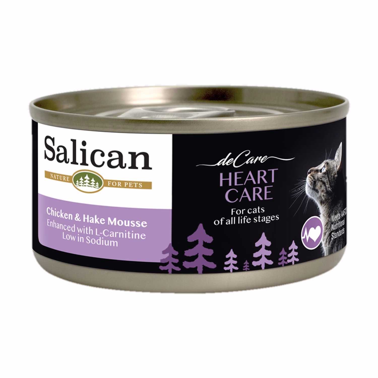 Salican Cat Can - Chicken & Hake Mousse (Heart Care) 80g