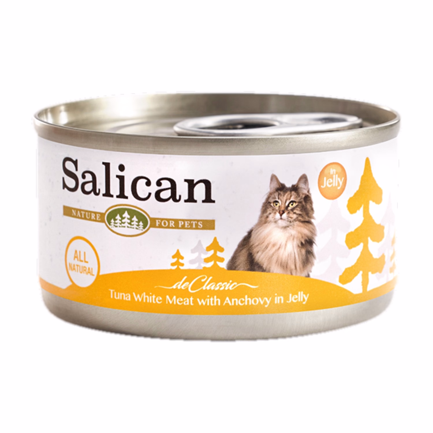 Salican Cat Can - Tuna White Meat with Anchovy in Jelly 85g