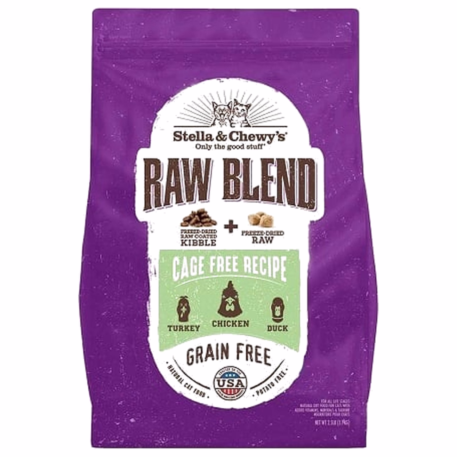 Stella & Chewys Cat Food - Raw Blend Baked Kibble - Cage Free Chicken 2.5lb - EXP 29-01-2027