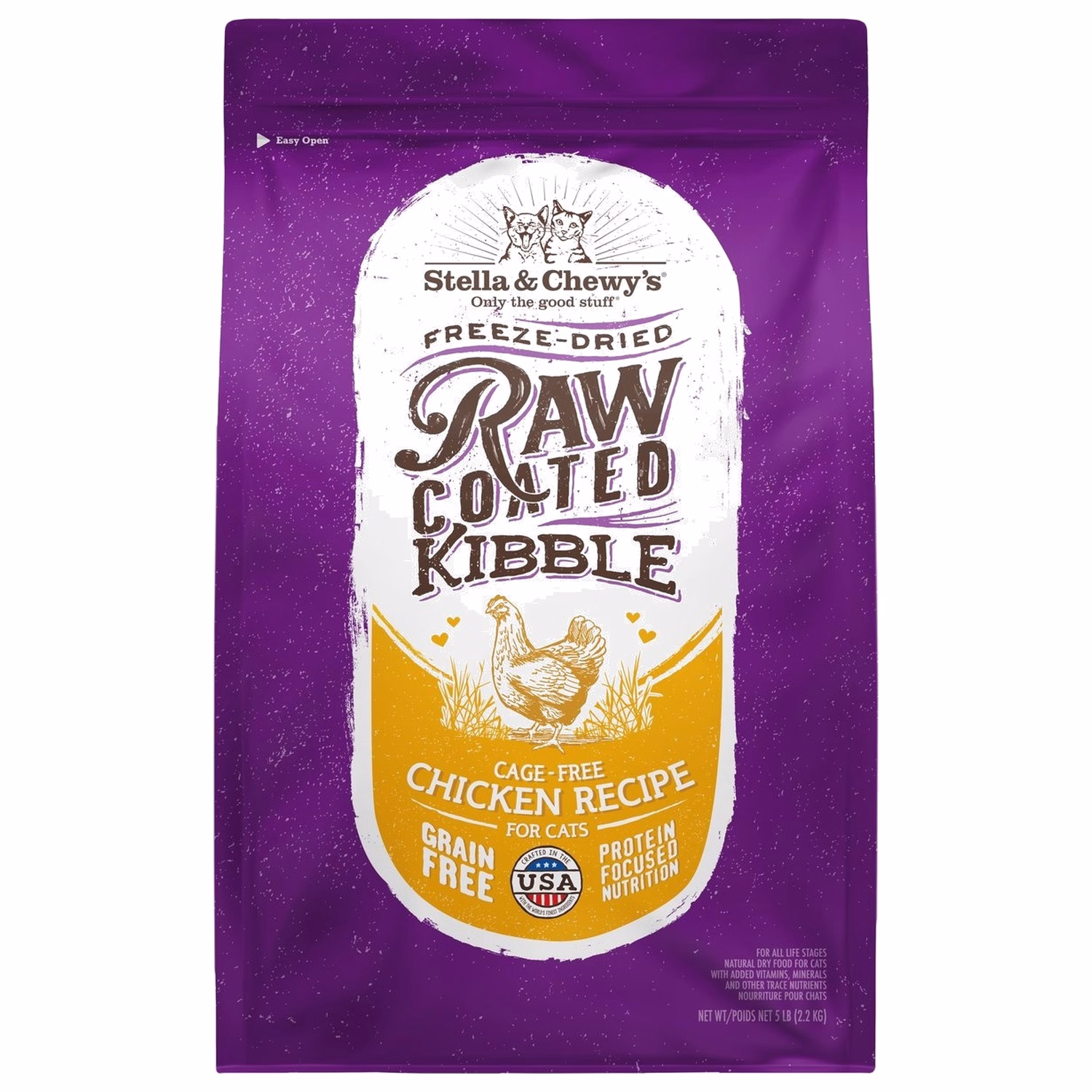 Stella & Chewys Cat Food - Raw Coated Kibble - Cage Free Chicken