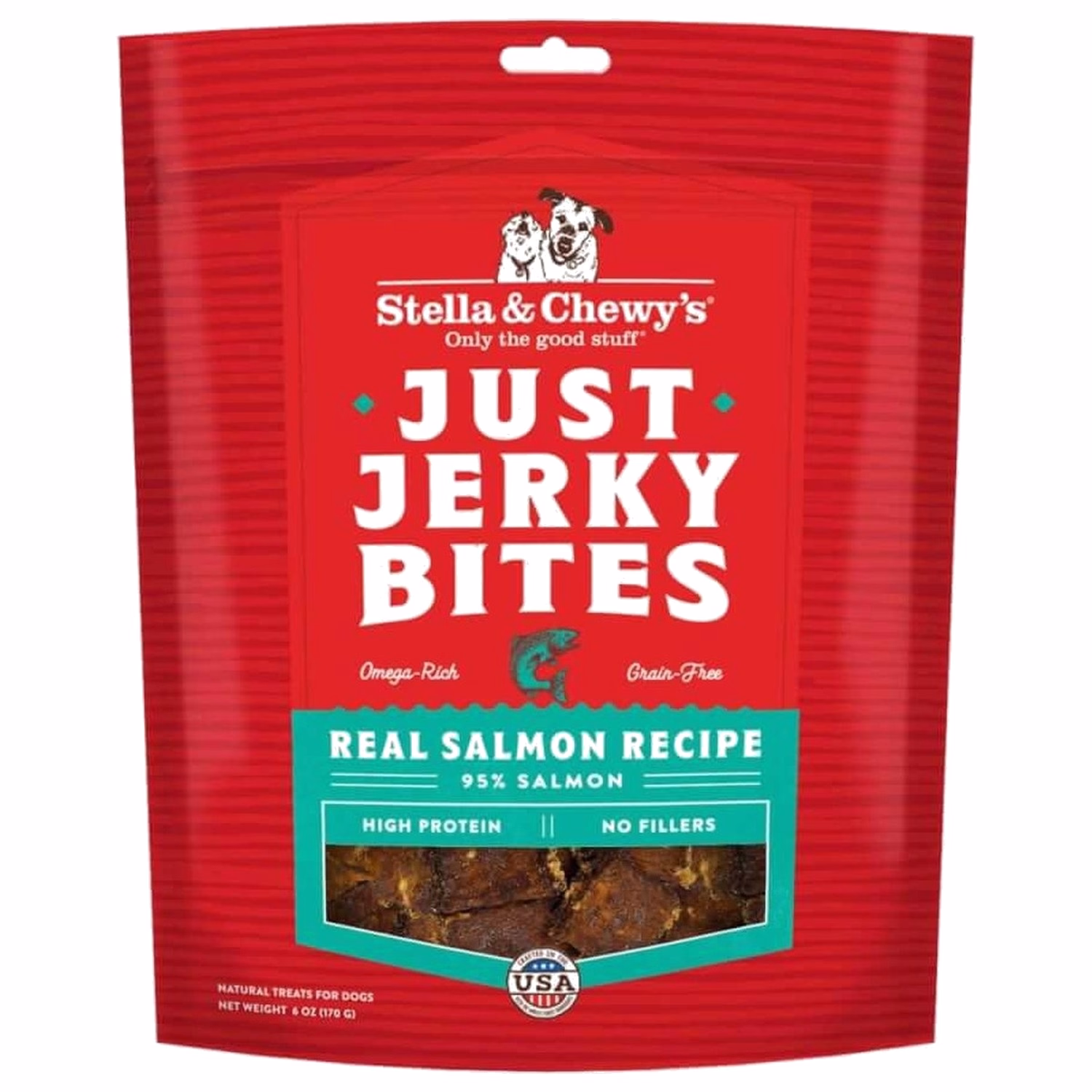 Stella & Chewys Dog Treat - Just Jerky Bites - Freeze Dried Salmon 6oz