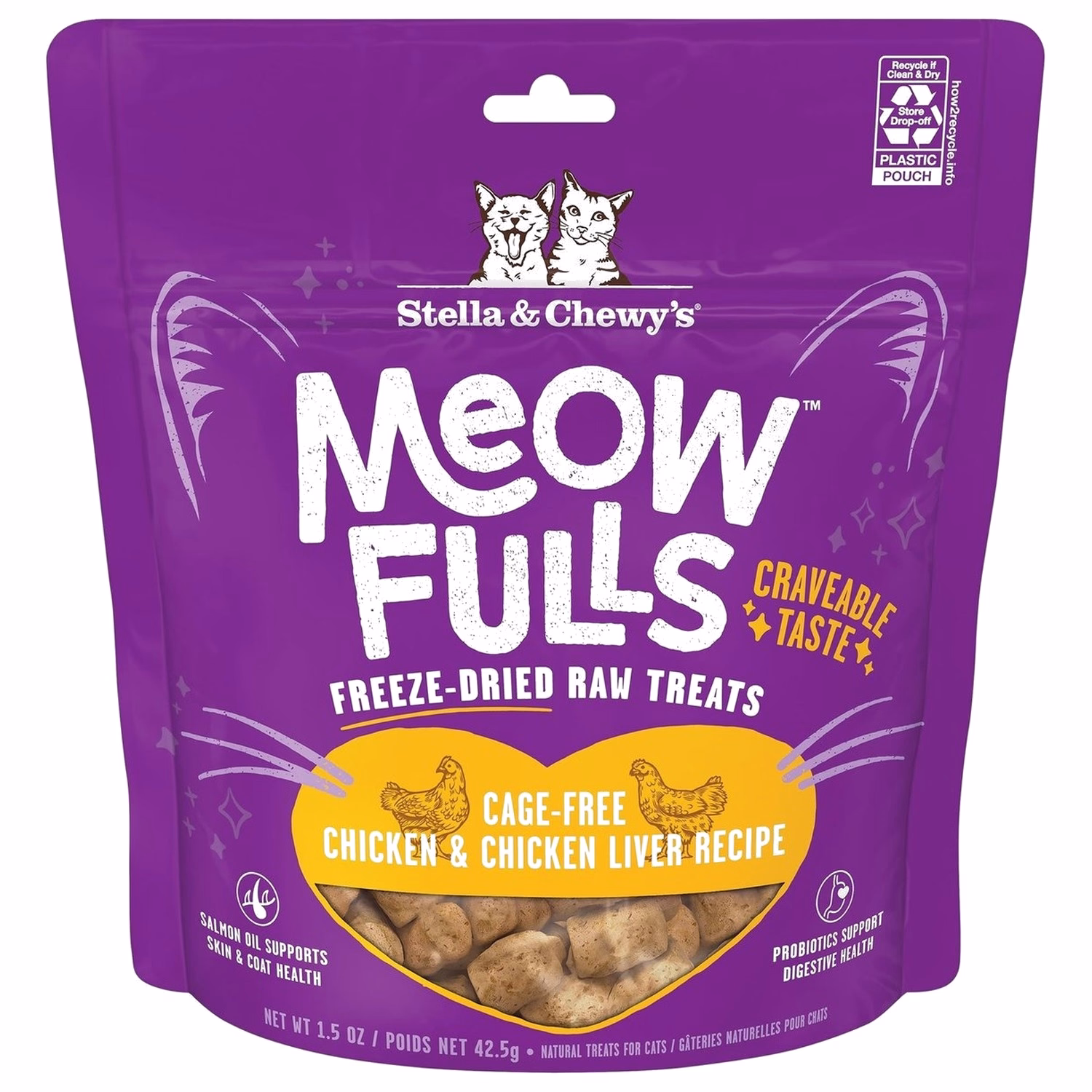 Stella & Chewys 美國貓小食喵呼! - 凍乾脫水 雞肉+雞肝 1.5oz