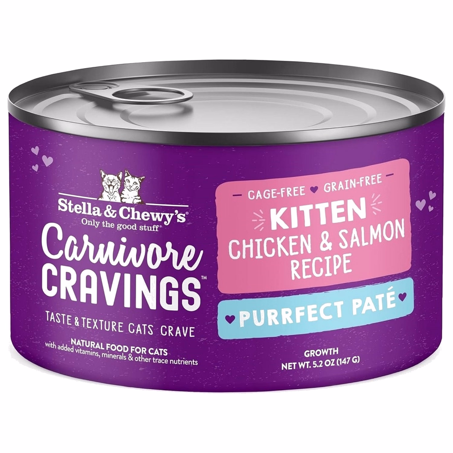 Stella & Chewys Kitten Can Food - Carnivore Cravings - Chicken & Salmon Pate 5.2oz | 147g