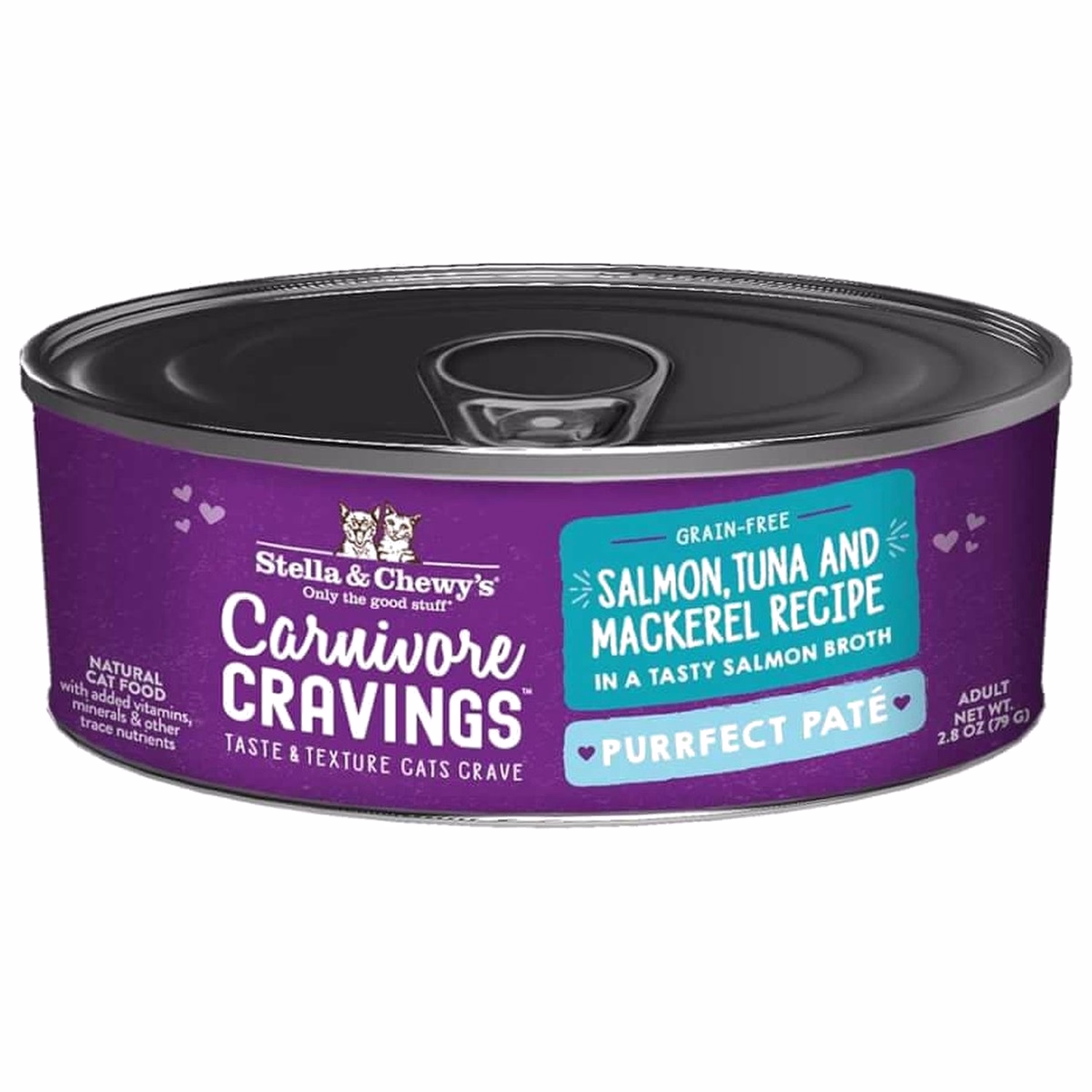 Stella & Chewys Cat Can Food - Carnivore Cravings - Salmon Tuna & Mackerel Pate