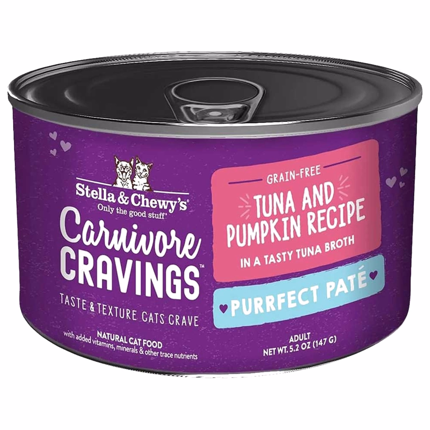 Stella & Chewys Cat Can Food - Carnivore Cravings - Tuna & Pumpkin Pate 5.2oz | 147g