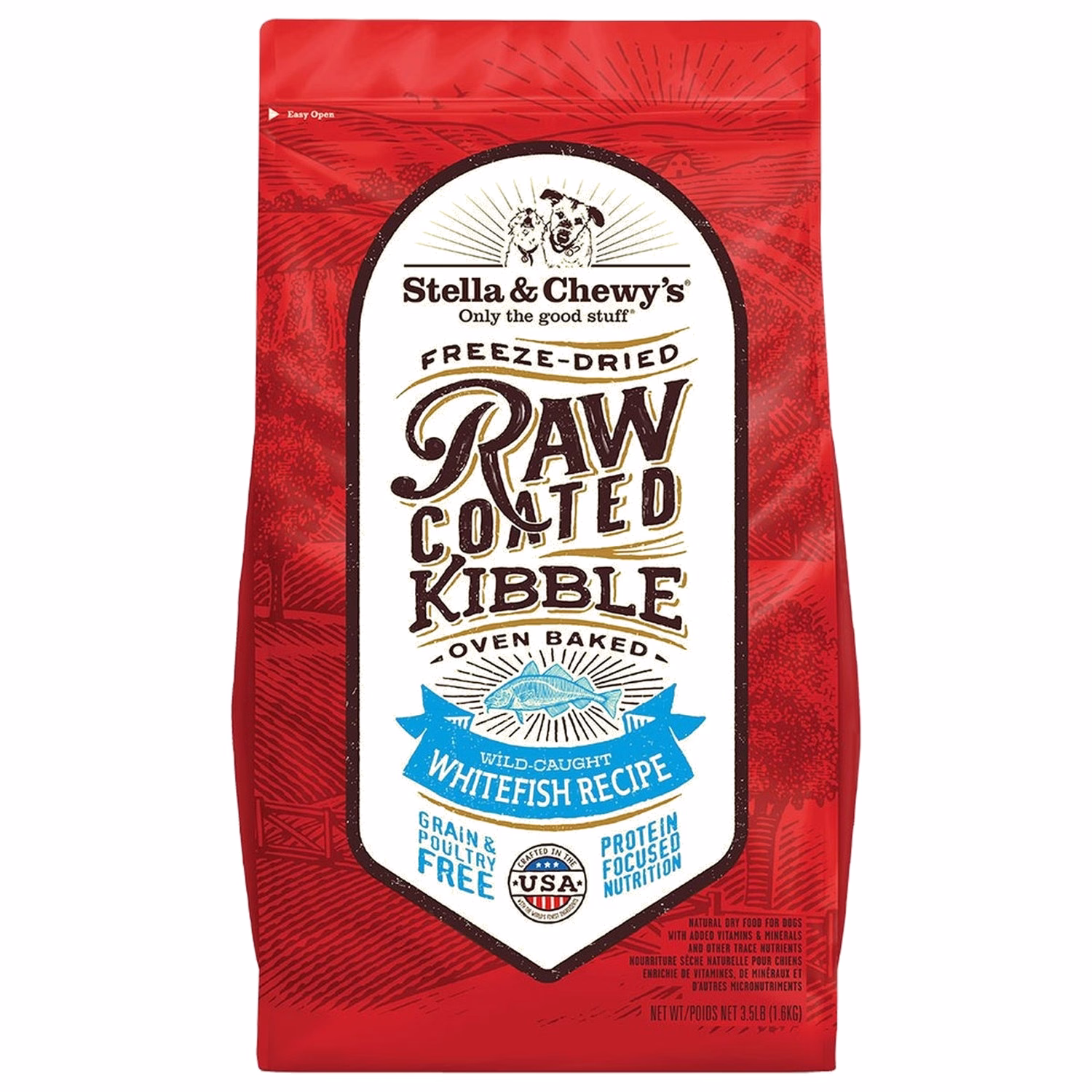 Stella & Chewys Dog Food - Raw Coated Kibble - Wild-Caught Whitefish
