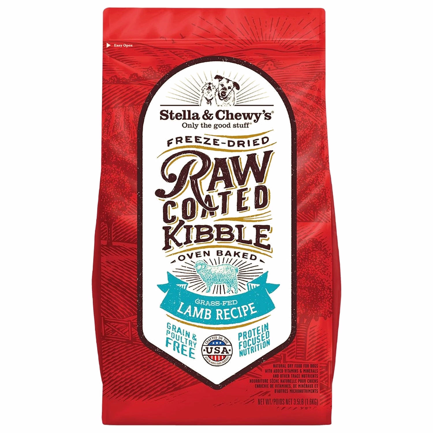 Stella & Chewys Dog Food - Raw Coated Kibble - Grass-Fed Lamb