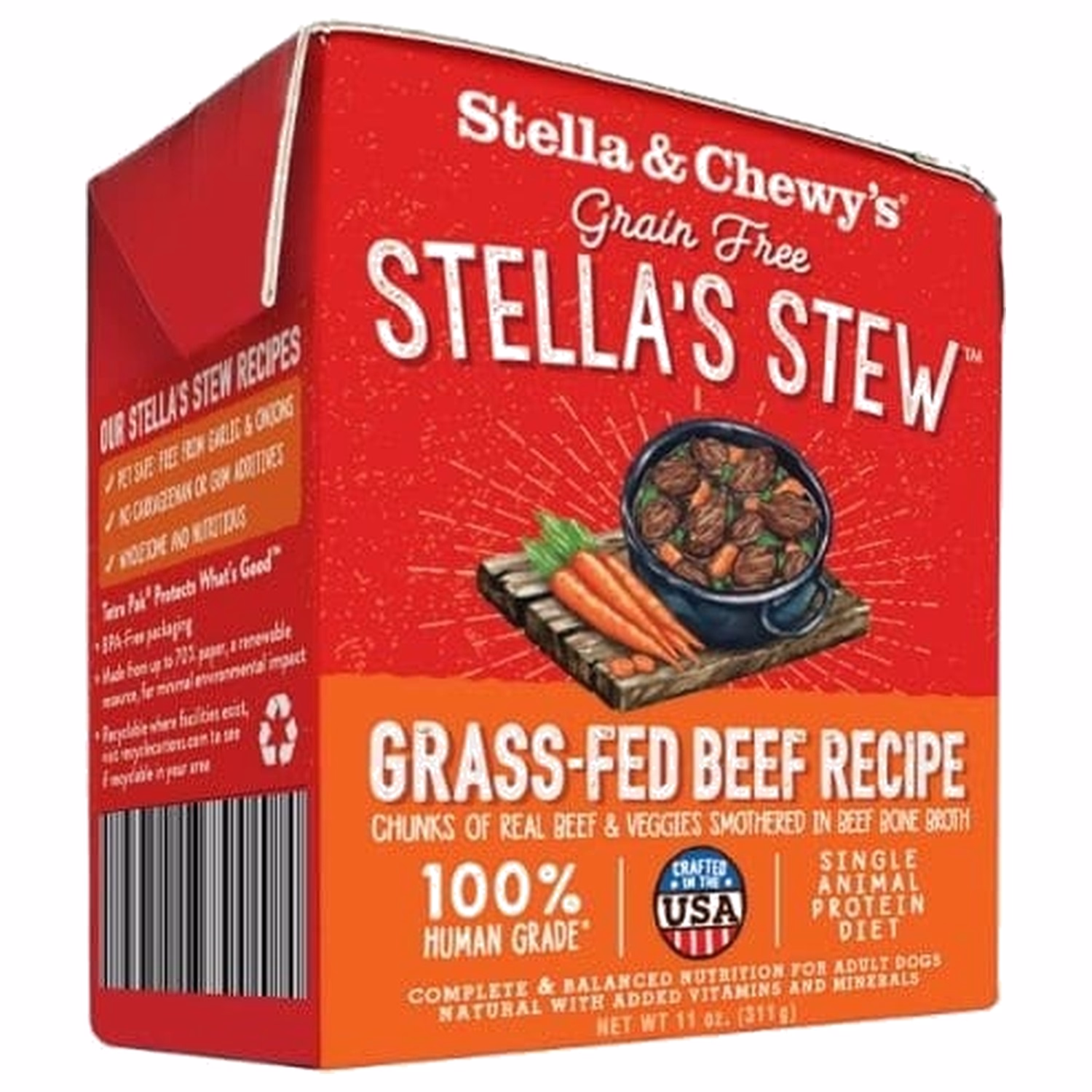 Stella & Chewys Dog Pouch - Stella's Stews - Grass-Fed Beef 11oz