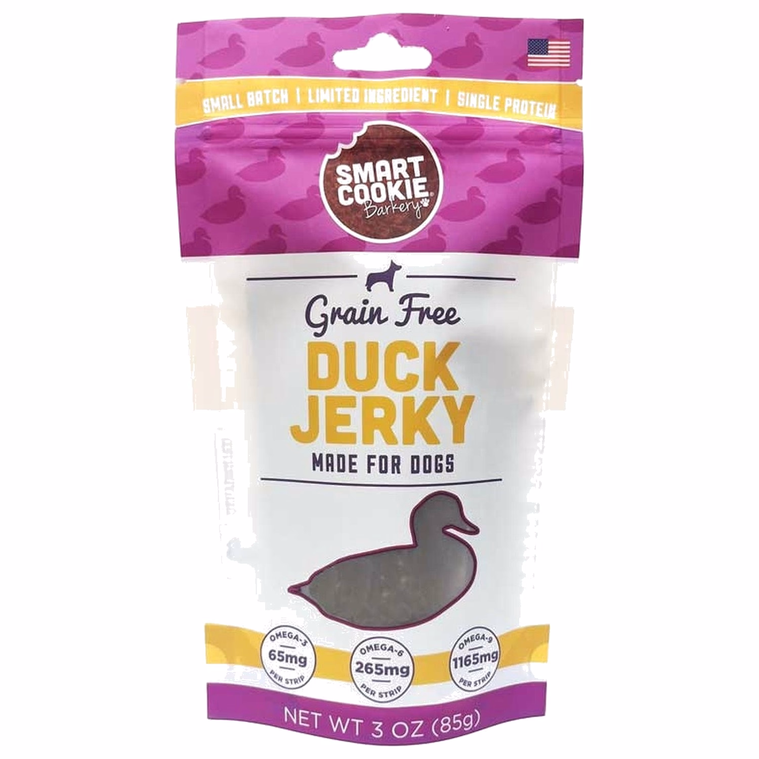 Smart Cookie Dog Treat - Grain Free Duck Jerky 3oz