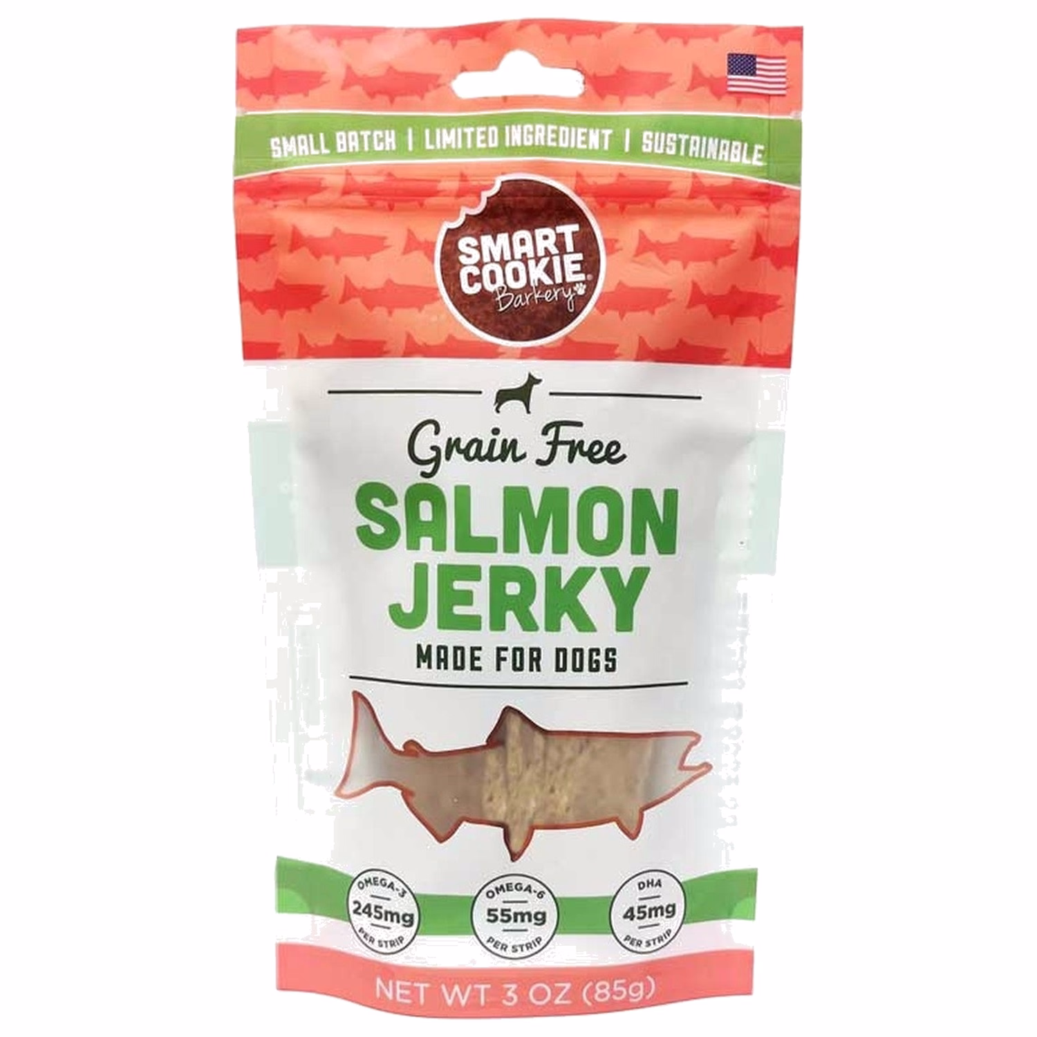 Smart Cookie Dog Treat - Grain Free Salmon Jerky 3oz