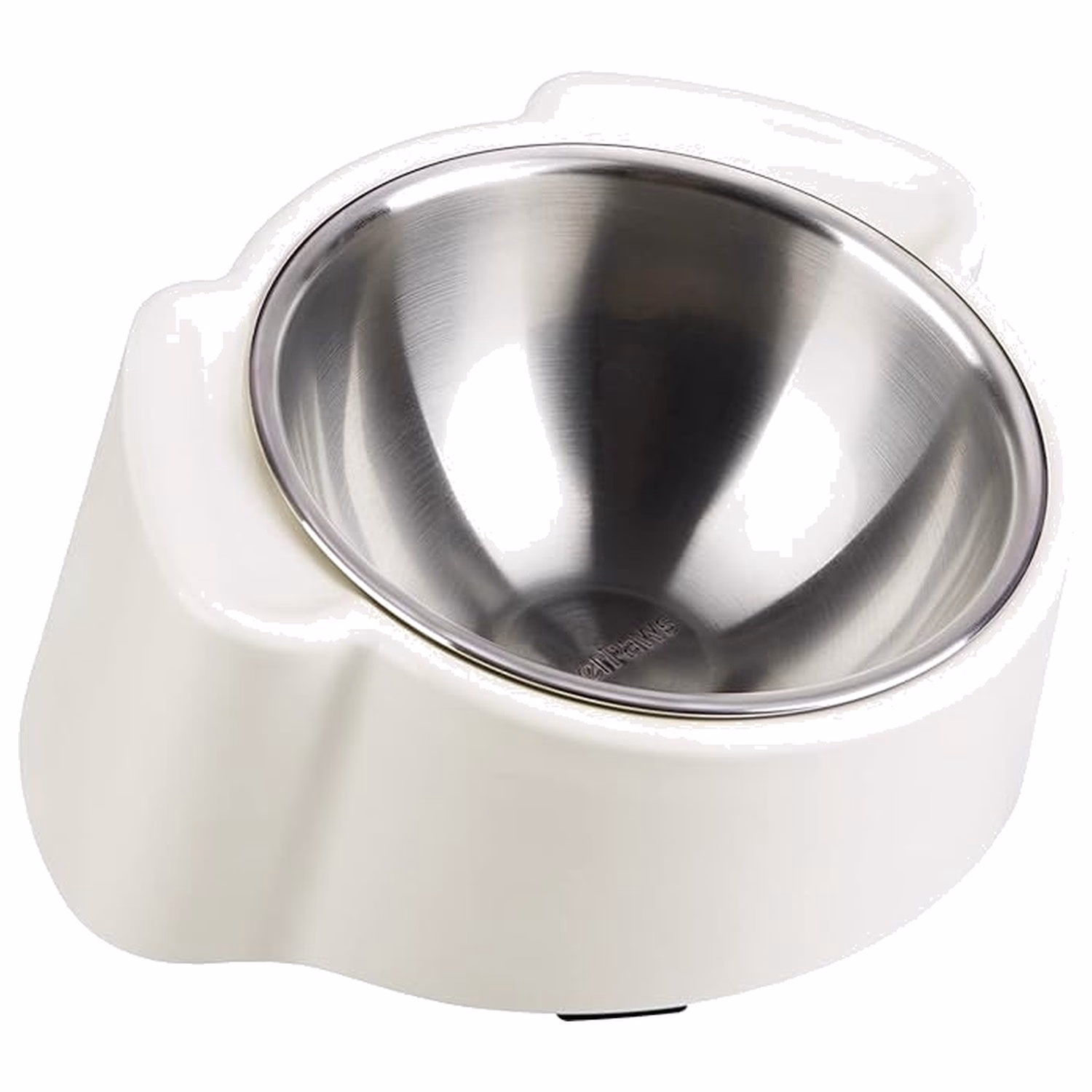 Super Design Pet Feeder - CheerPaws 15° Slope Bowl - Cream White (L)