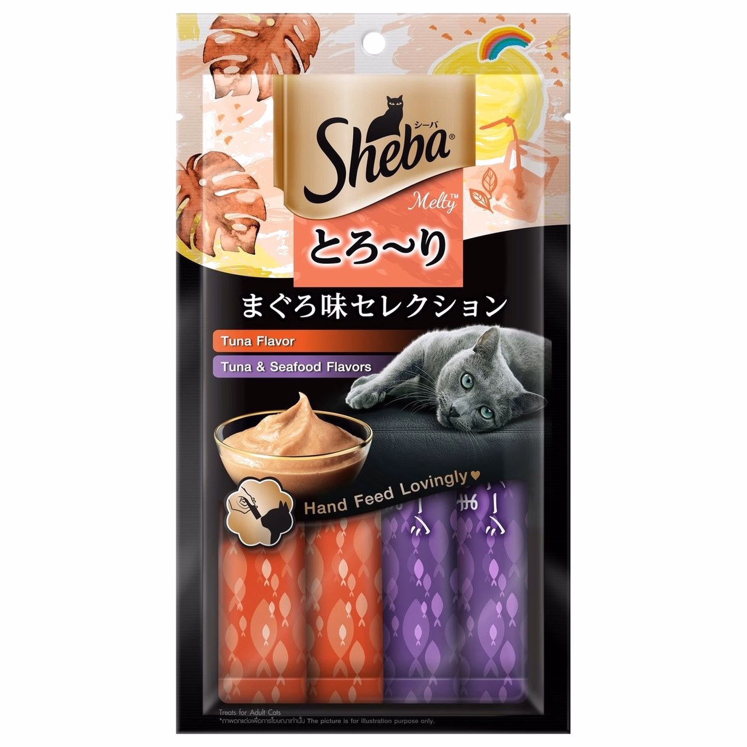 Sheba 鮮魚唧唧棒貓小食 - 吞拿魚拼吞拿海鮮 - 12g x 4 - EXP 22-01-2027