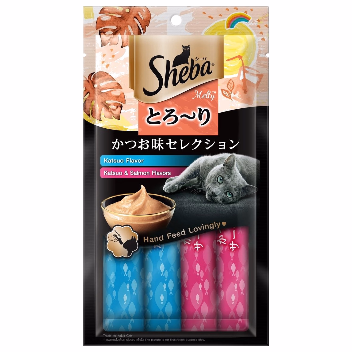 Sheba 鮮魚唧唧棒貓小食 - 鰹魚拼鰹魚三文魚 - 12g x 4