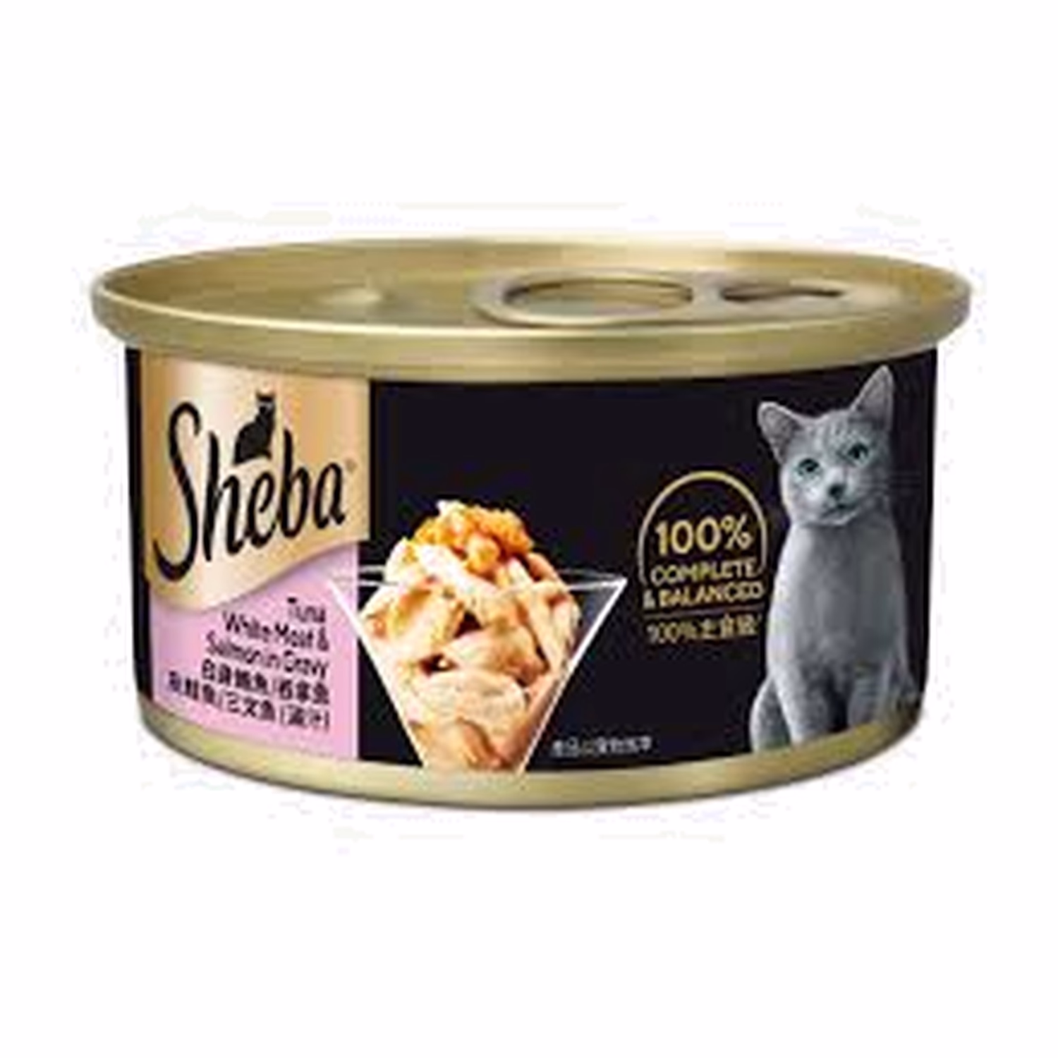 SHEBA Cat Can - Tuna White Meat & Salmon in Gravy 85G