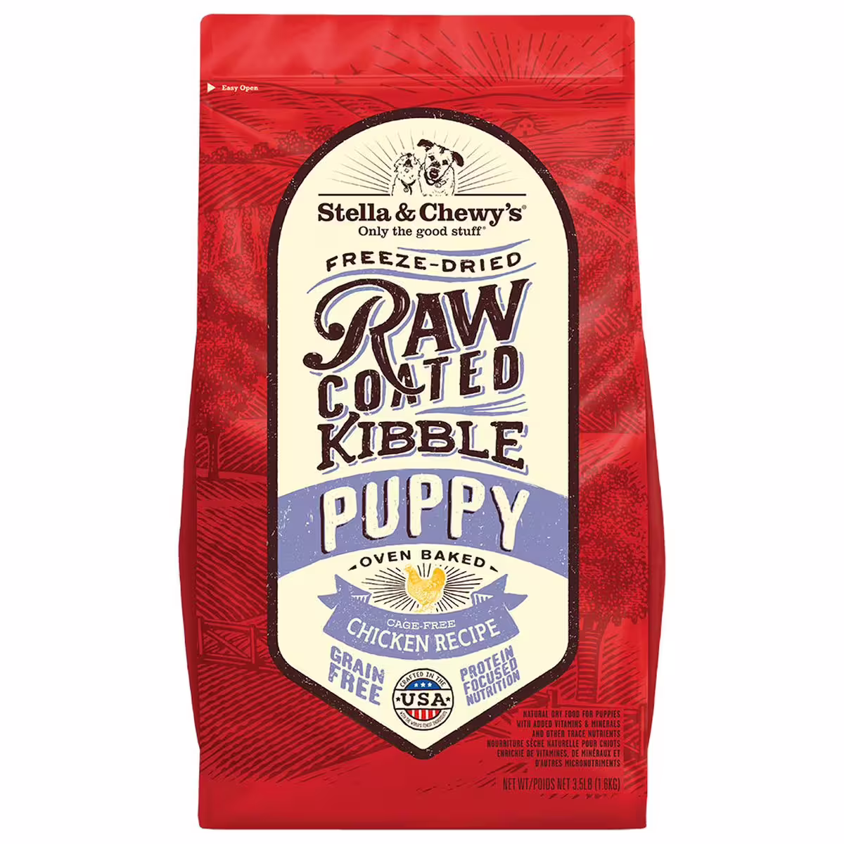 Stella & Chewys Puppy Food - Raw Coated Kibble - Cage-Free Chicken 3.5lb
