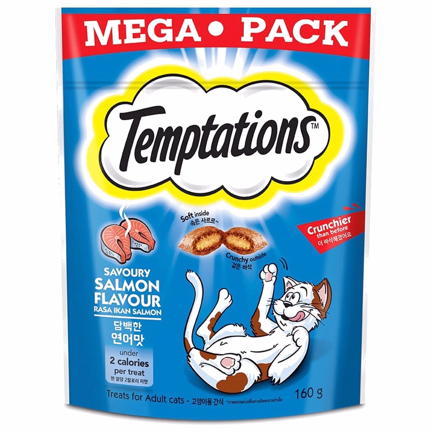 Temptations 超量裝 貓小食 - 三文魚味 160g