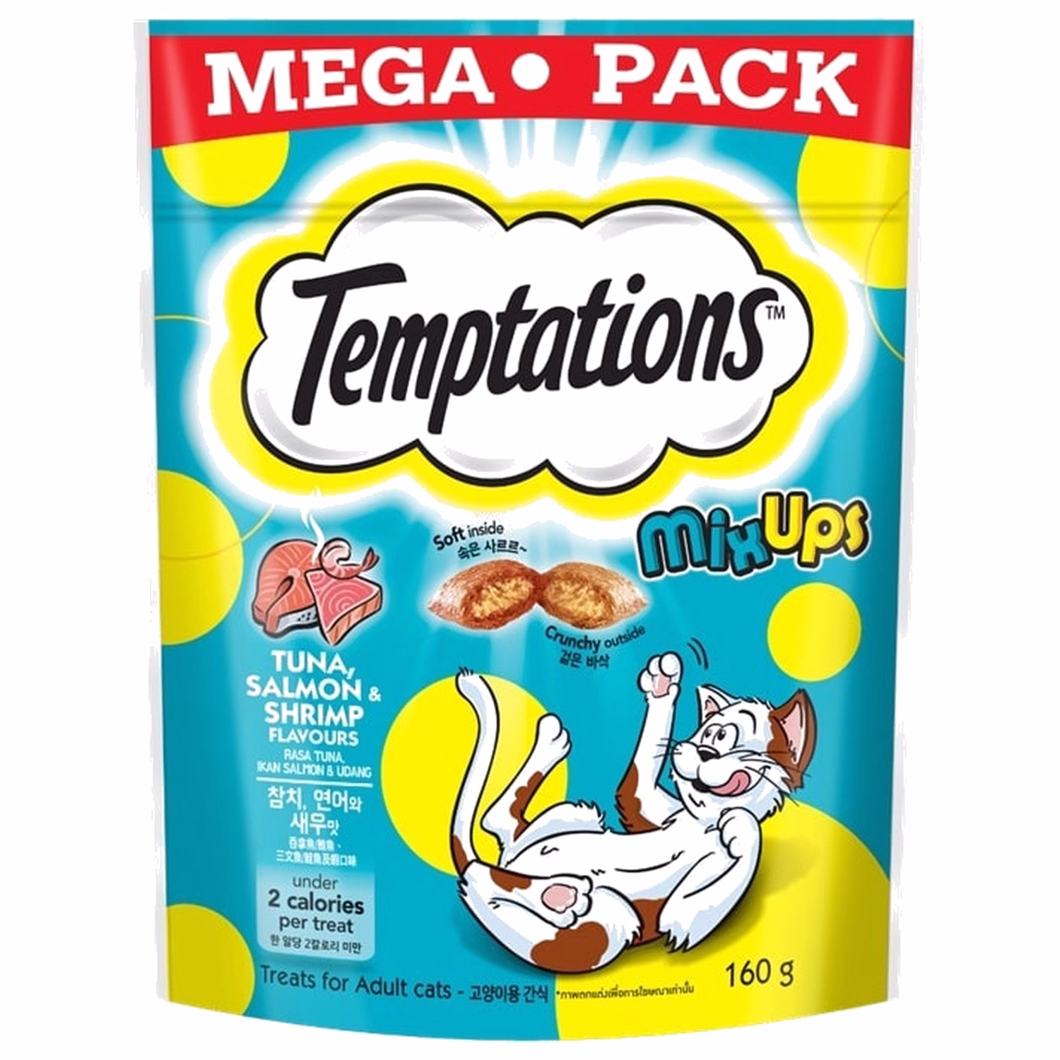 Temptations 超量裝 貓小食 - 吞拿三文魚蝦三重奏 160g