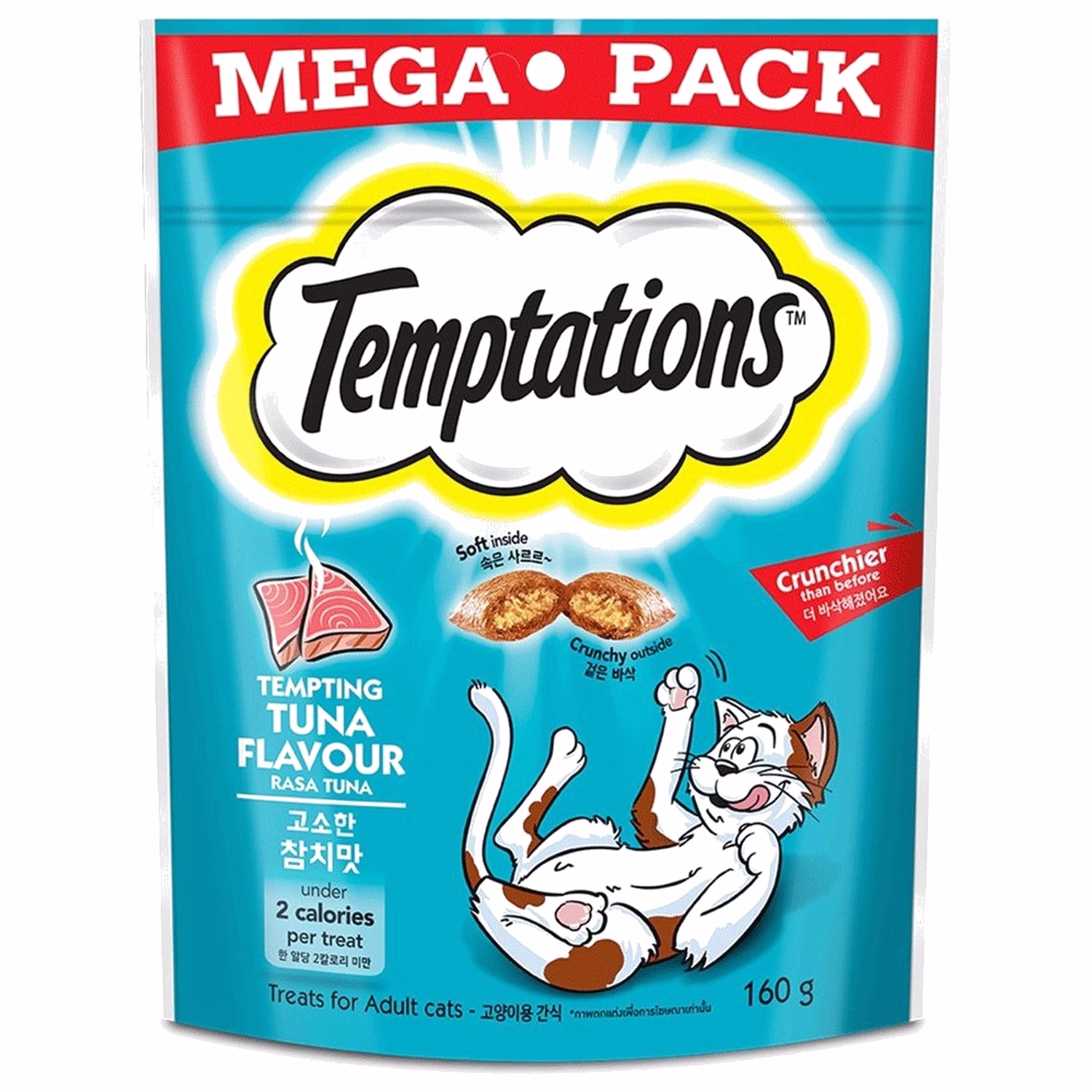 Temptations Cat Treat - MEGA Tempting Tuna Flavour 160g - EXP 11-01-2027