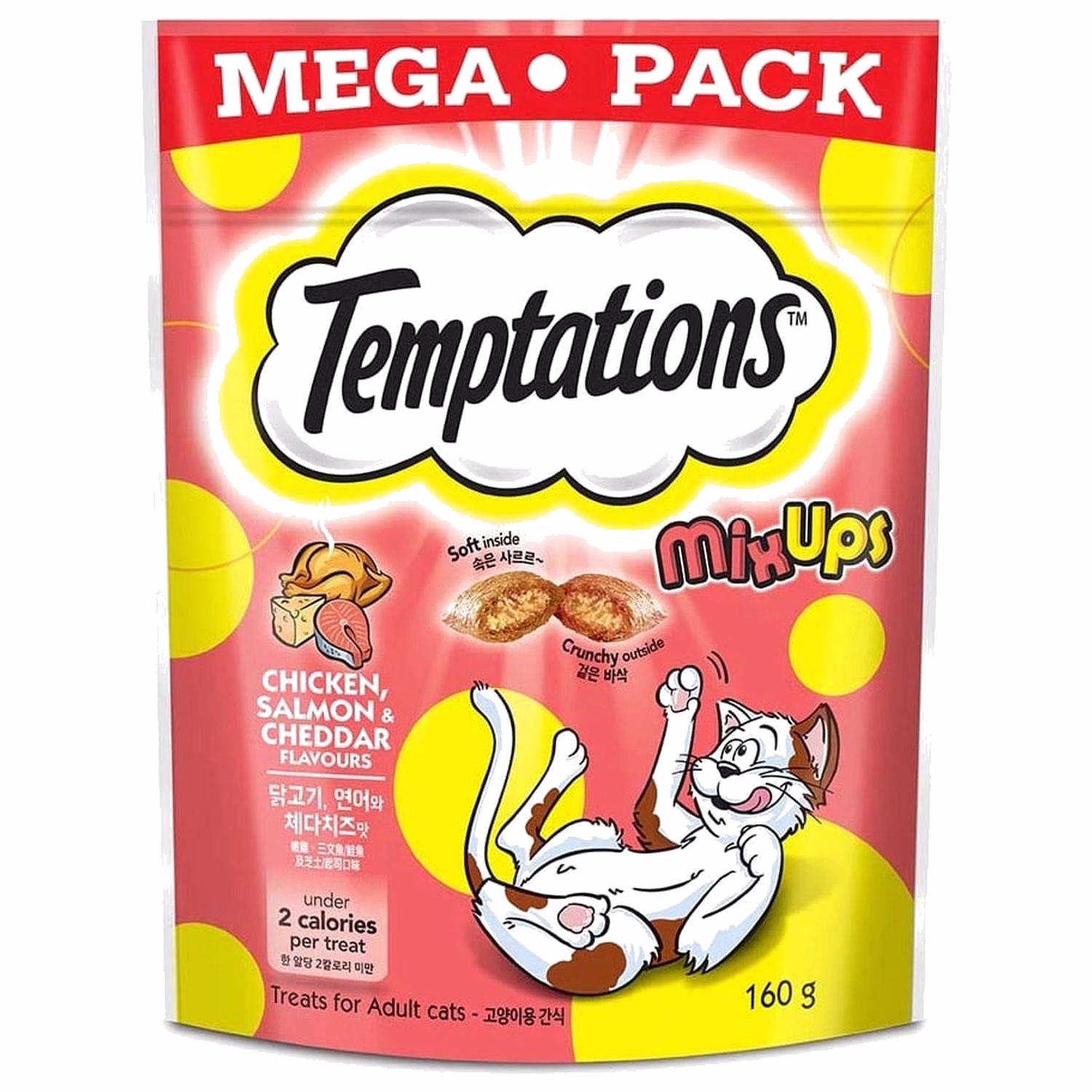 Temptations 超量裝 貓小食 - 雞肉三文魚芝士味 160g