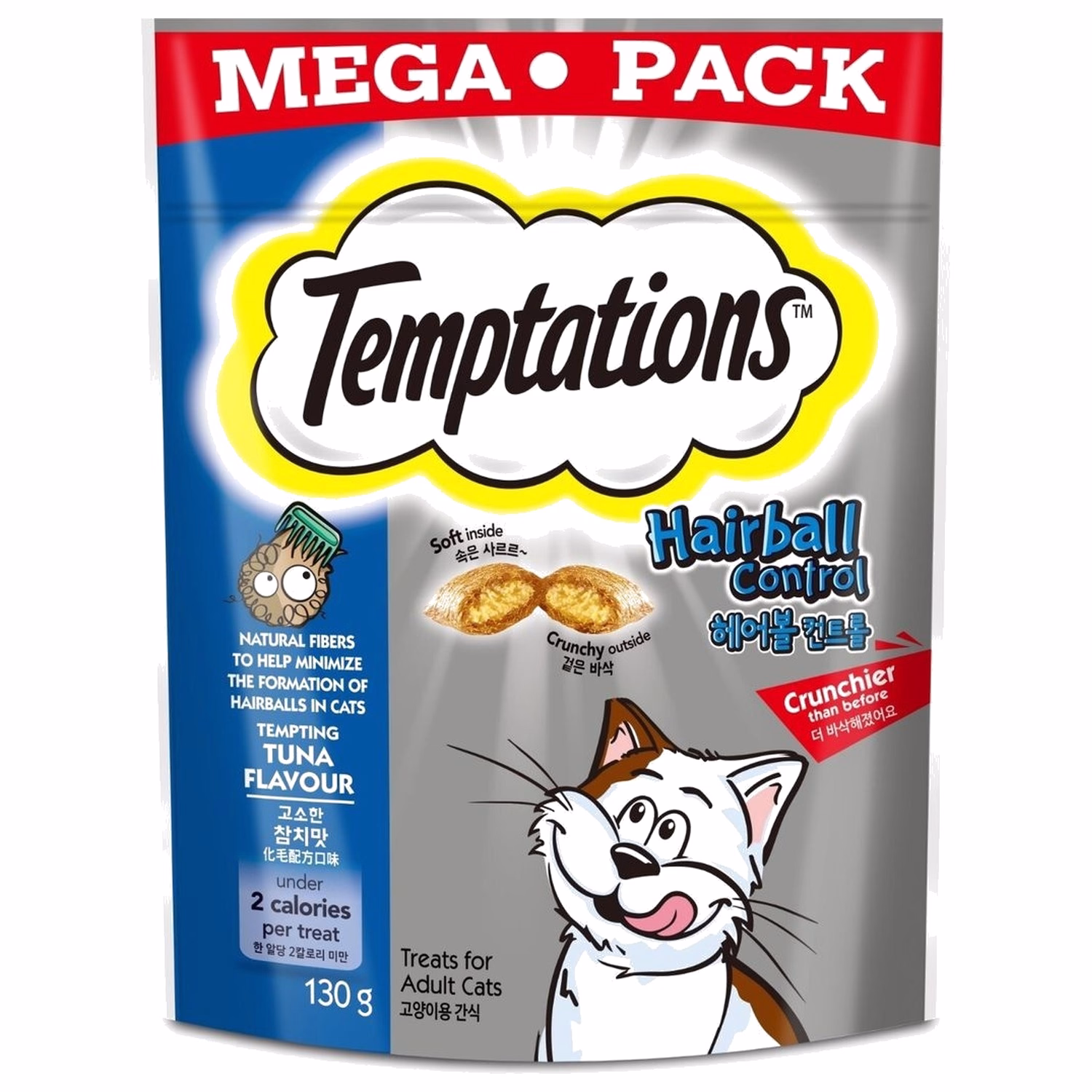 Temptations 超量裝 貓小食 - 去毛球 - 吞拿魚味 130g