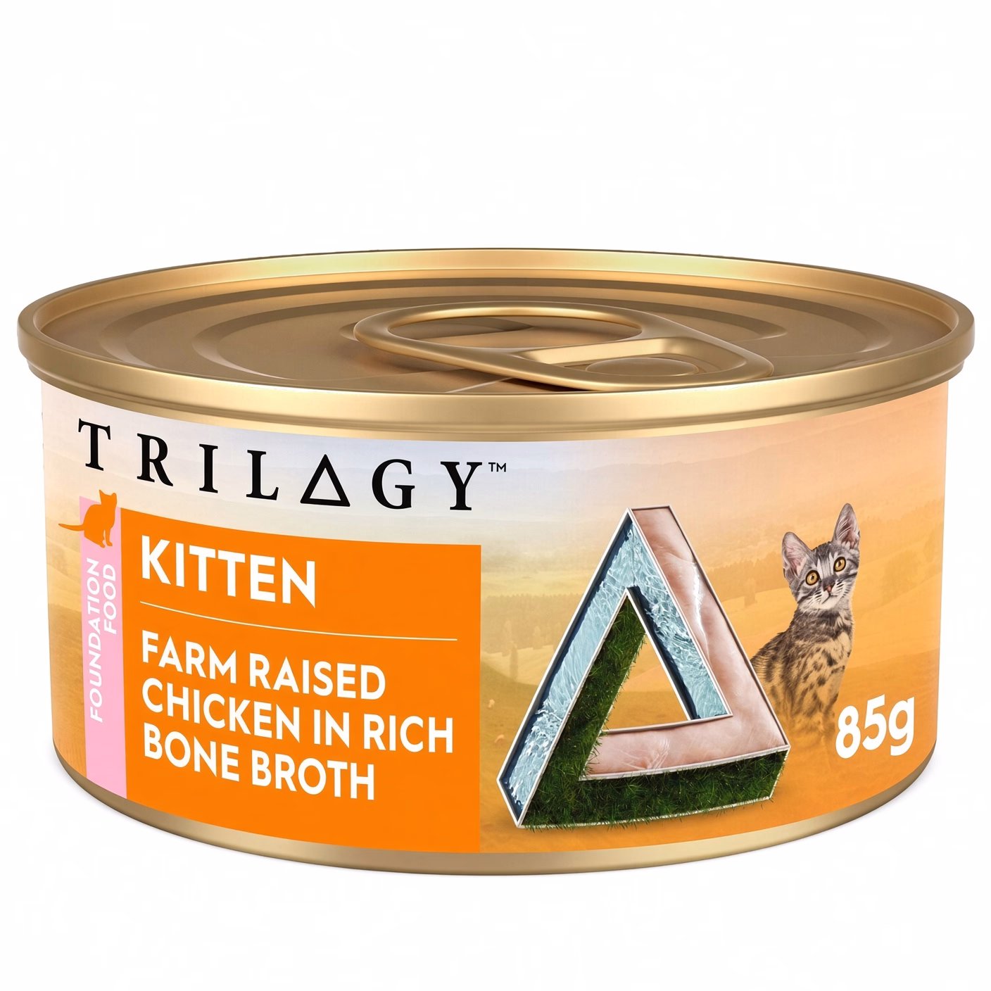 TRILOGY 幼貓主食罐頭 - 無穀物走地雞肉絲配高湯 85g