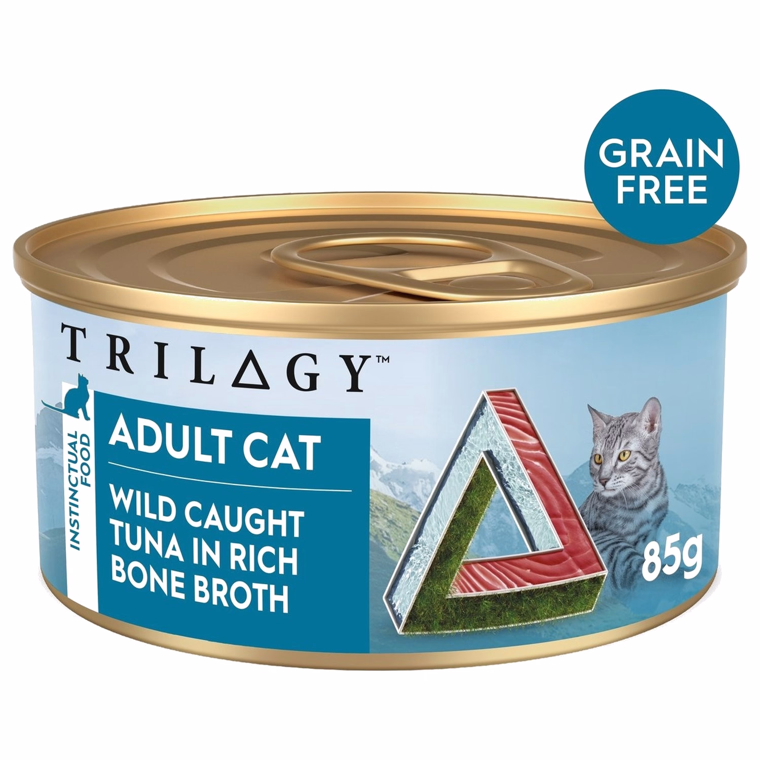 TRILOGY Cat Can - Grain Free Wild Caught Tuna In Bone Broth 85g