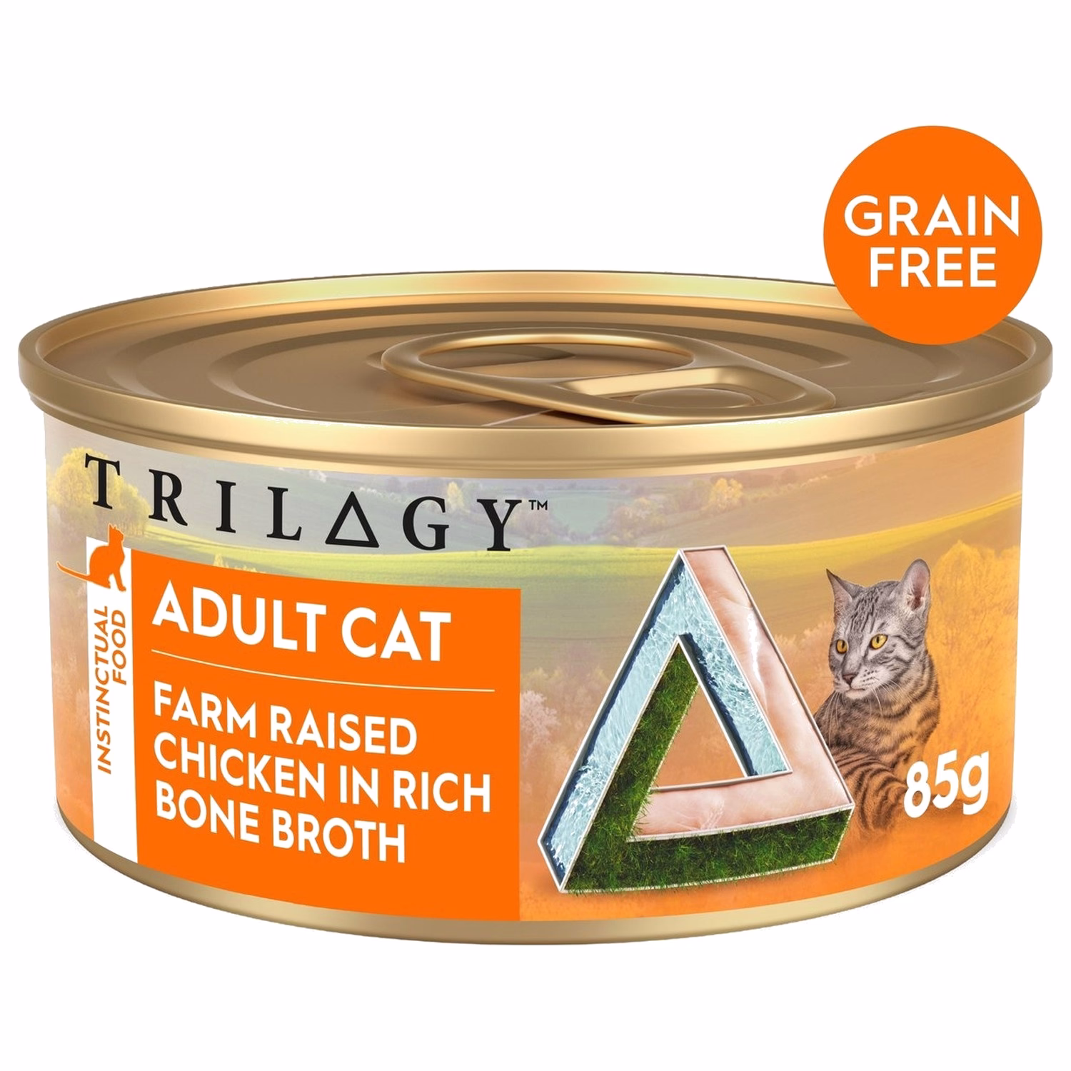 TRILOGY Cat Can - Grain Free Farm Raised Chicken In Bone Broth 85g