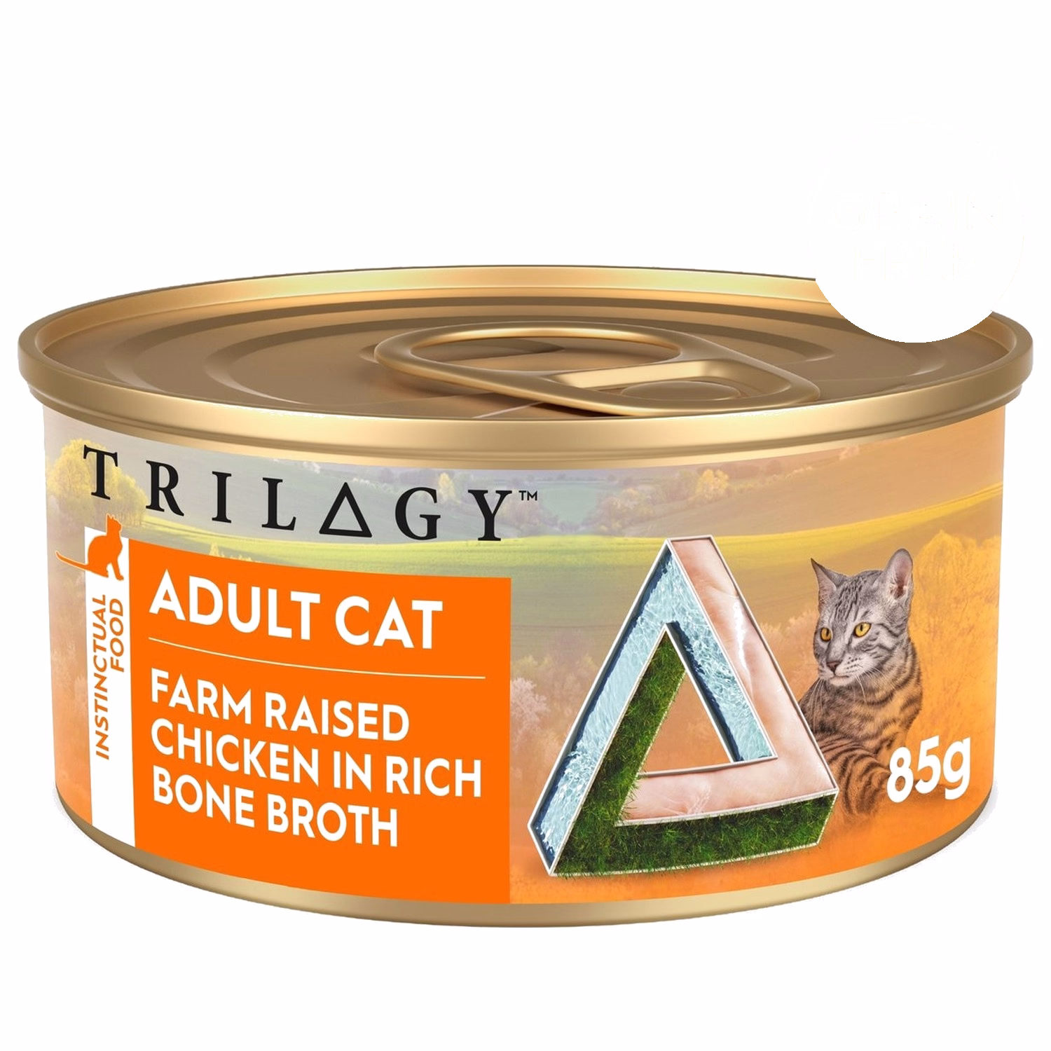 TRILOGY Cat Can - Grain Free Farm Raised Chicken In Bone Broth 85g